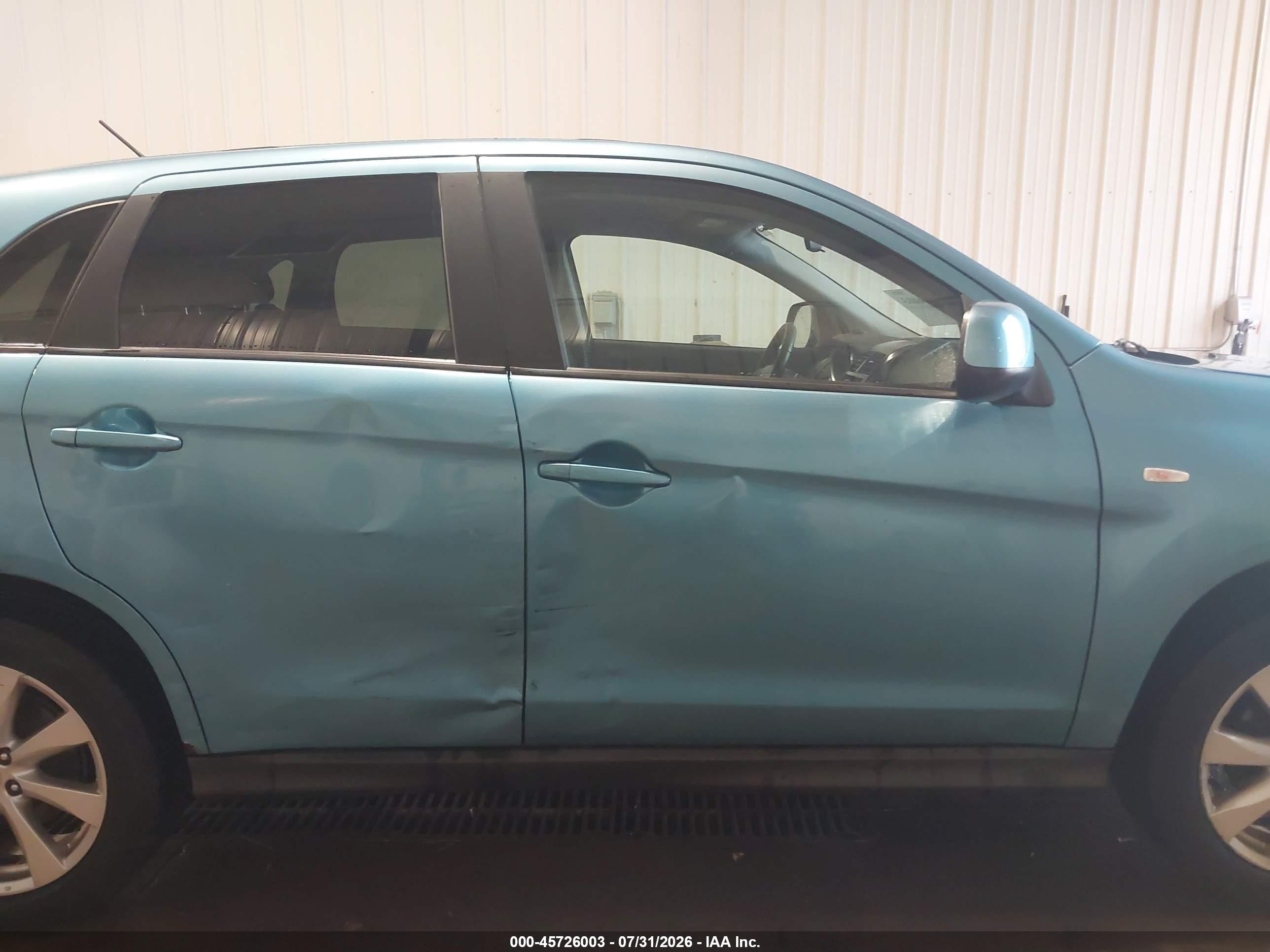 2013 Mitsubishi Outlander Sport Es Light Blue vin: 4A4AP3AU3DE002488