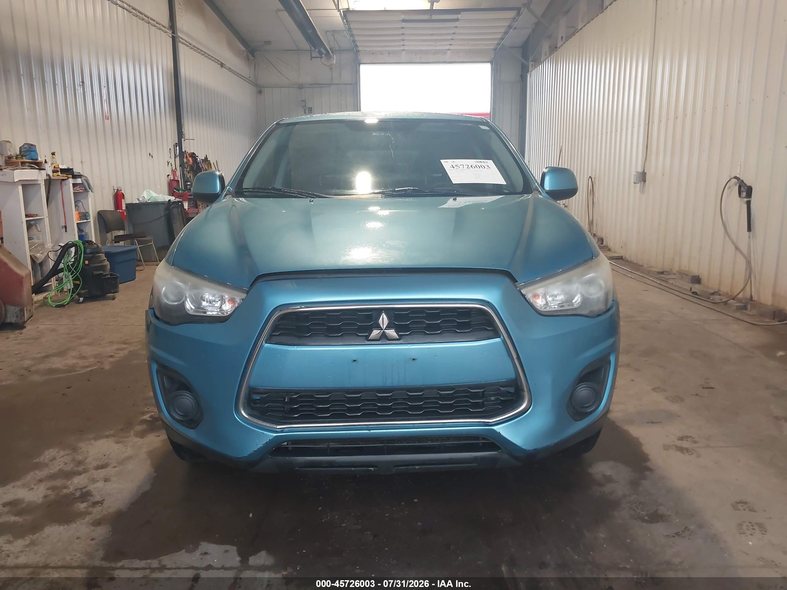2013 Mitsubishi Outlander Sport Es Light Blue vin: 4A4AP3AU3DE002488