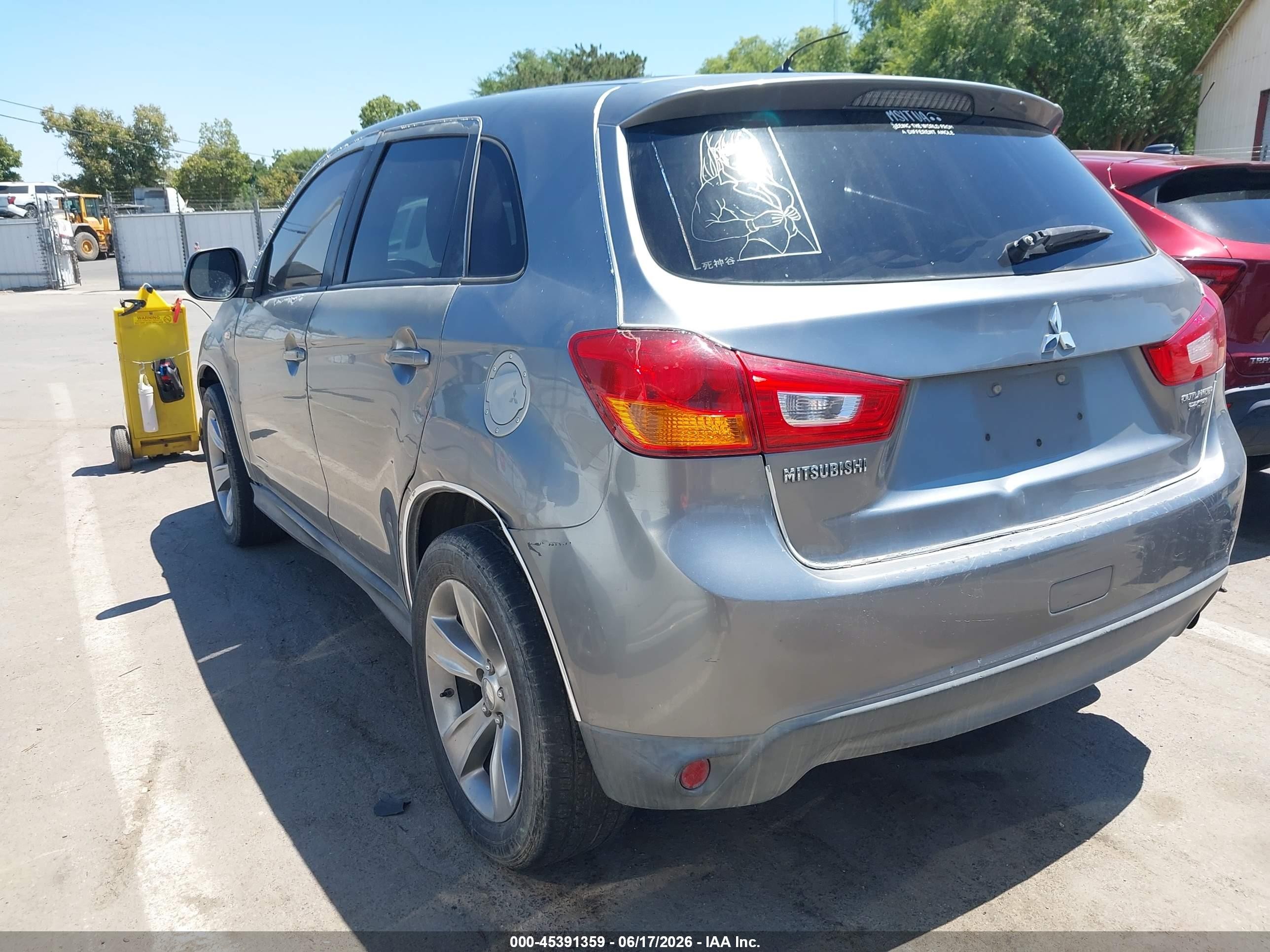 2013 Mitsubishi Outlander Sport Es Silver vin: 4A4AP3AU3DE010736