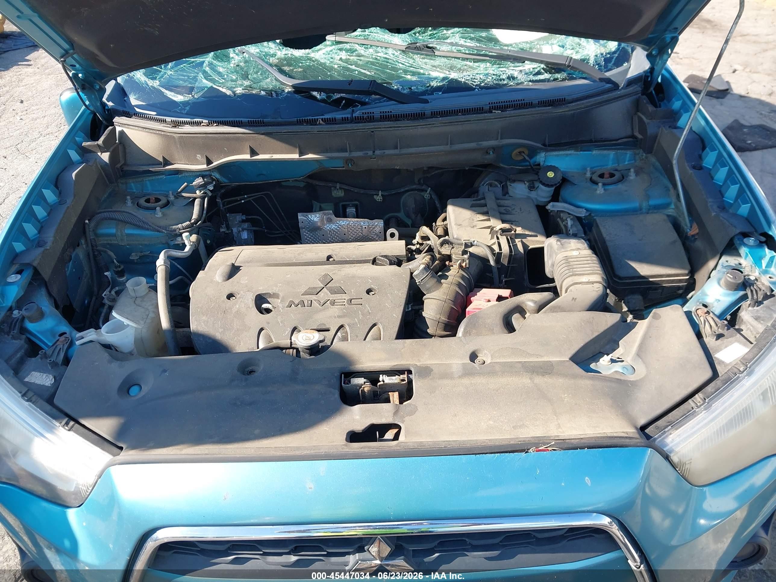 2014 Mitsubishi Outlander Sport Es Teal vin: 4A4AP3AU3EE006509