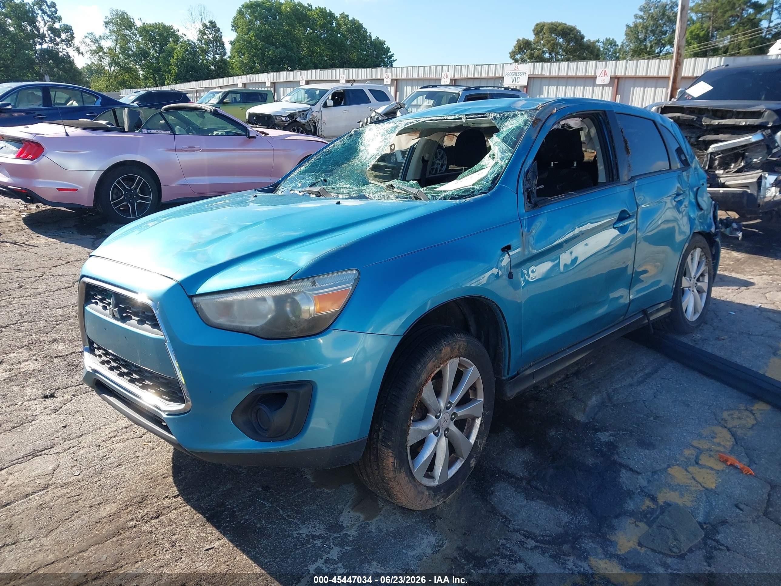 2014 Mitsubishi Outlander Sport Es Teal vin: 4A4AP3AU3EE006509