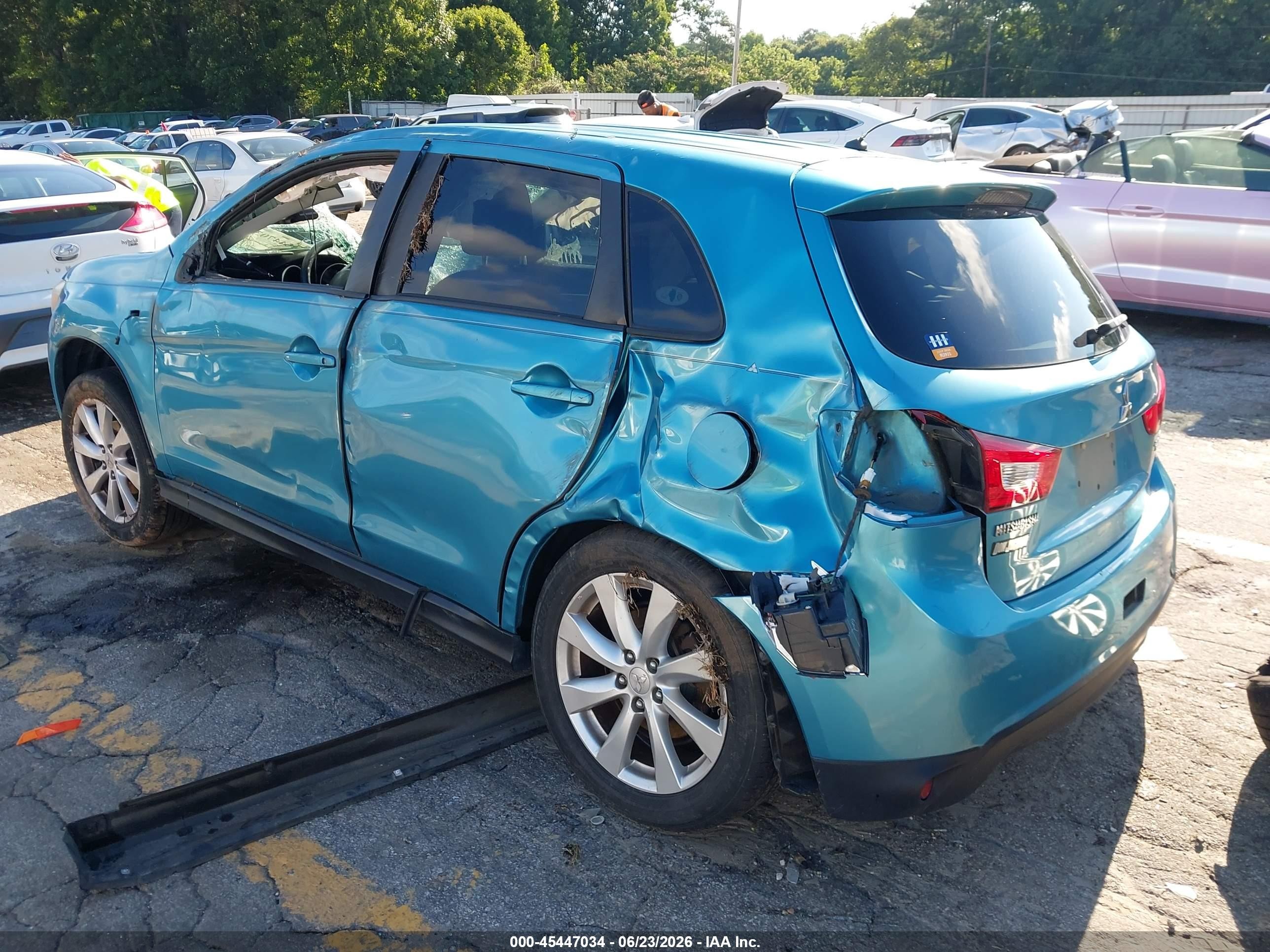 2014 Mitsubishi Outlander Sport Es Teal vin: 4A4AP3AU3EE006509