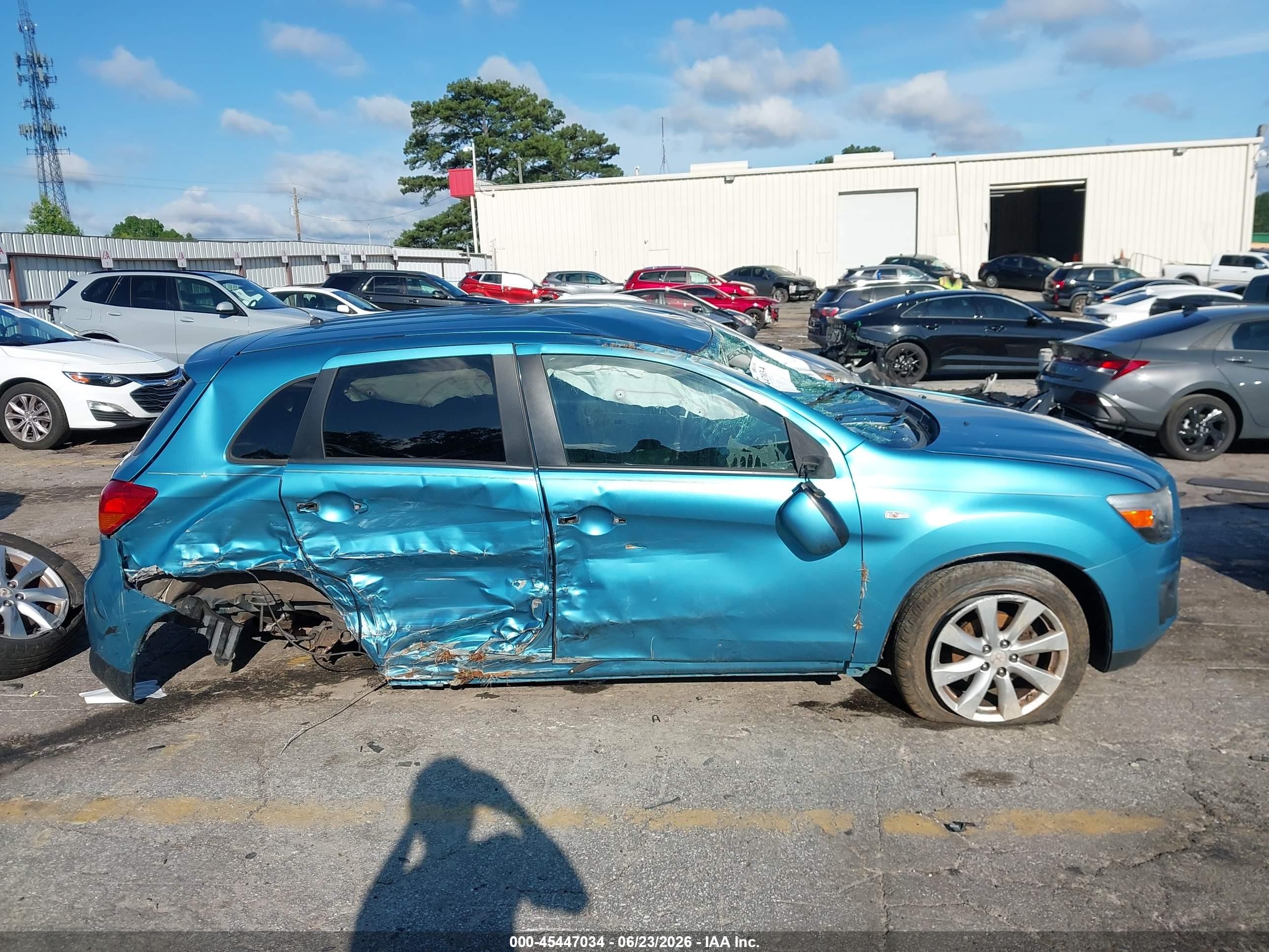 2014 Mitsubishi Outlander Sport Es Teal vin: 4A4AP3AU3EE006509