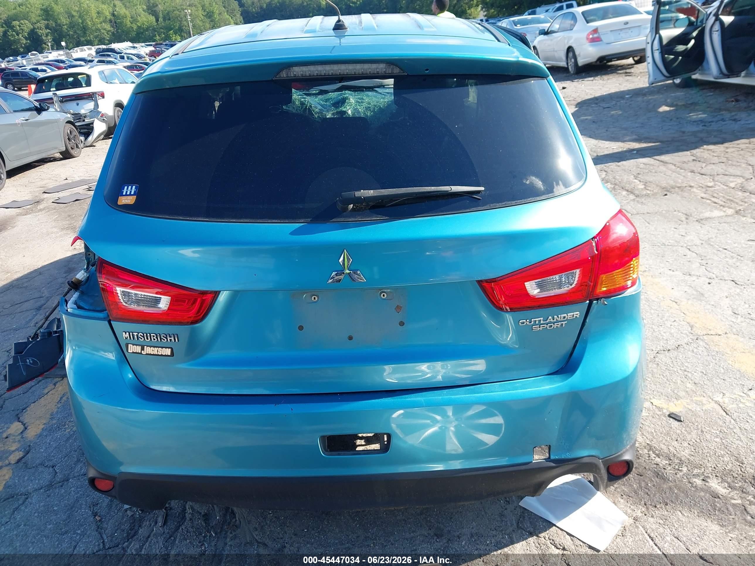 2014 Mitsubishi Outlander Sport Es Teal vin: 4A4AP3AU3EE006509