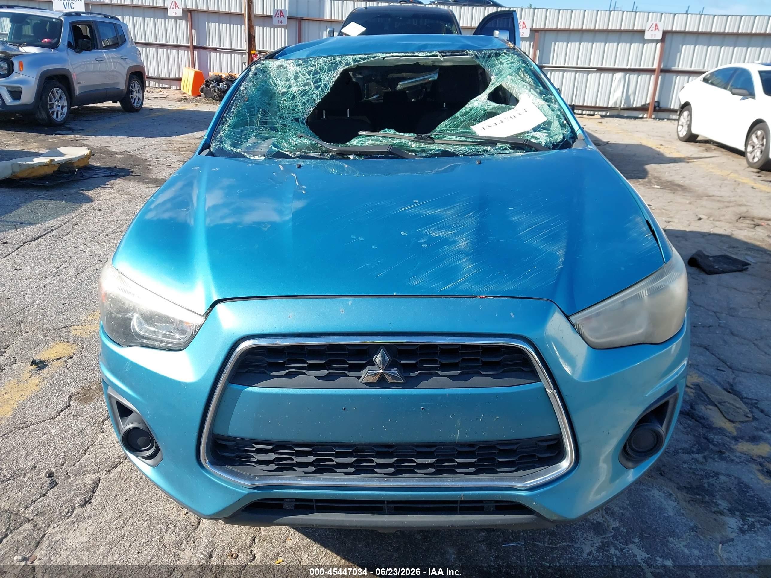 2014 Mitsubishi Outlander Sport Es Teal vin: 4A4AP3AU3EE006509