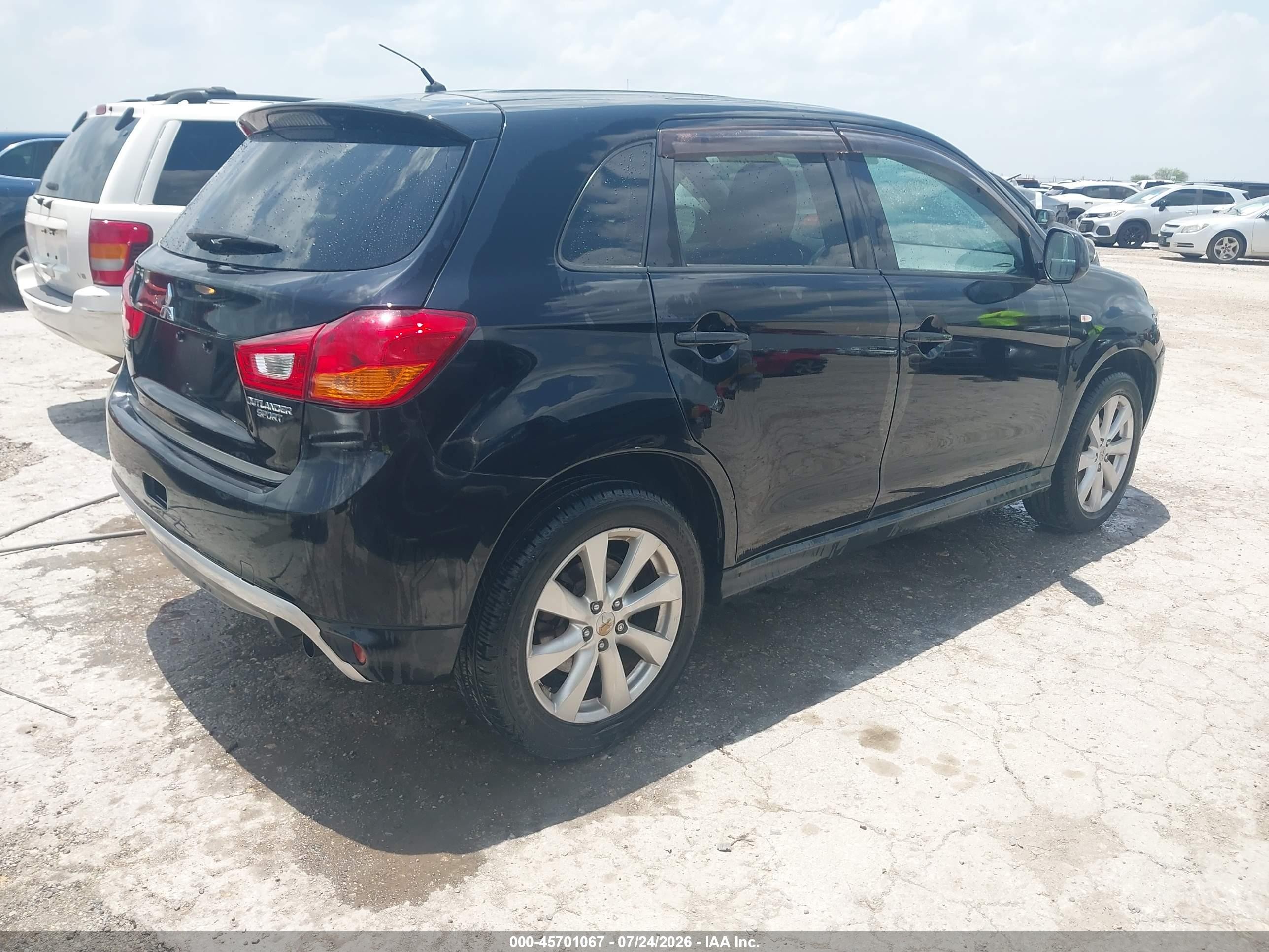 2014 Mitsubishi Outlander Sport Es Black vin: 4A4AP3AU3EE010995