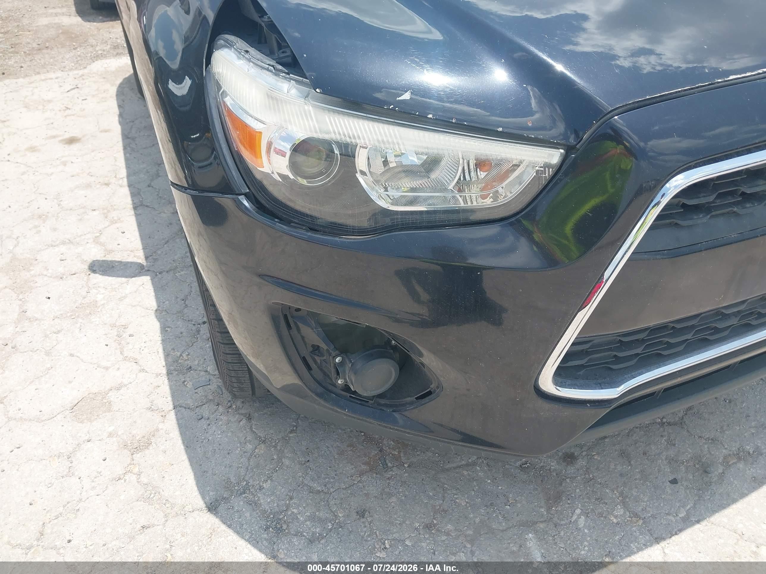 2014 Mitsubishi Outlander Sport Es Black vin: 4A4AP3AU3EE010995