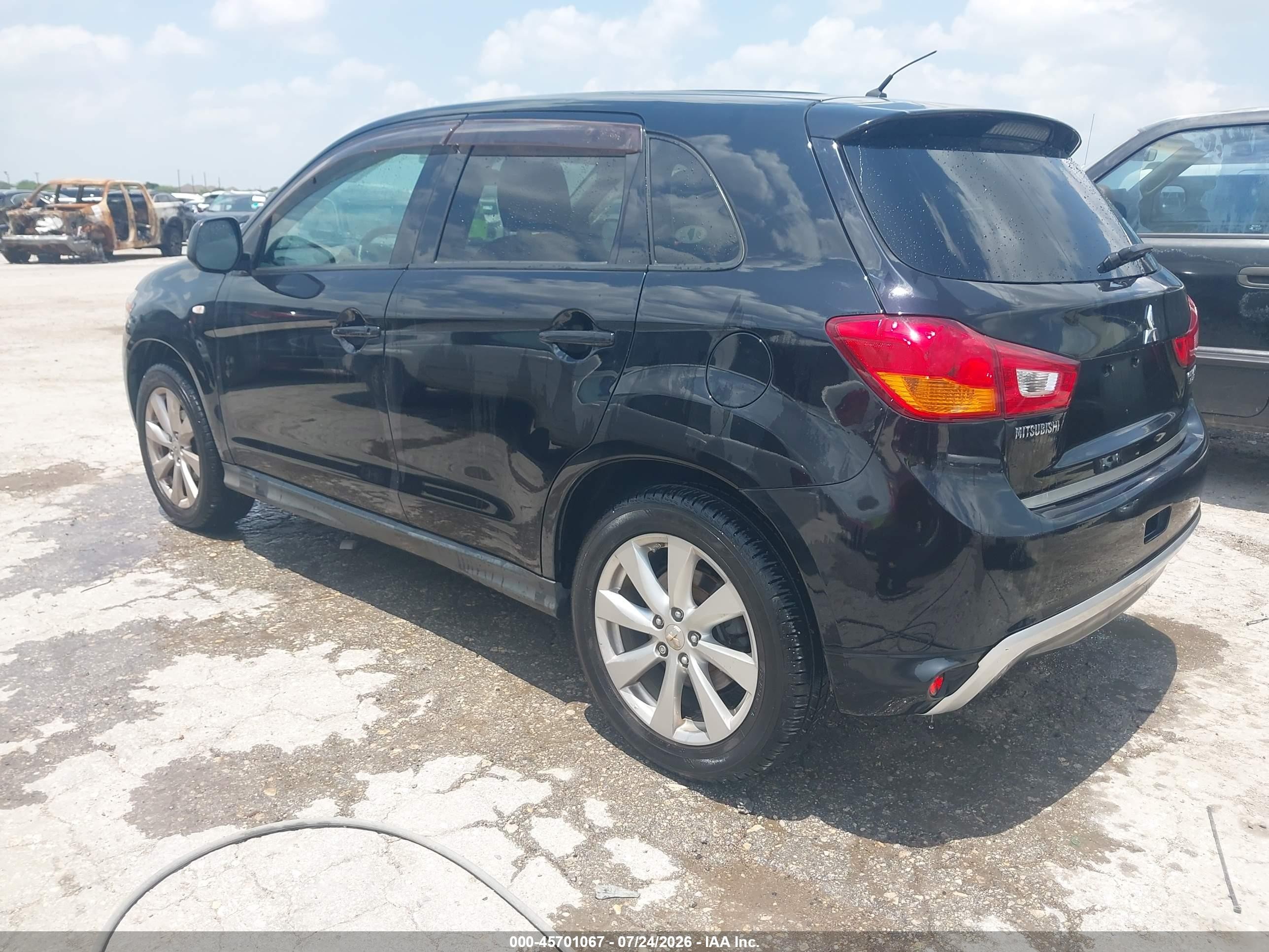2014 Mitsubishi Outlander Sport Es Black vin: 4A4AP3AU3EE010995
