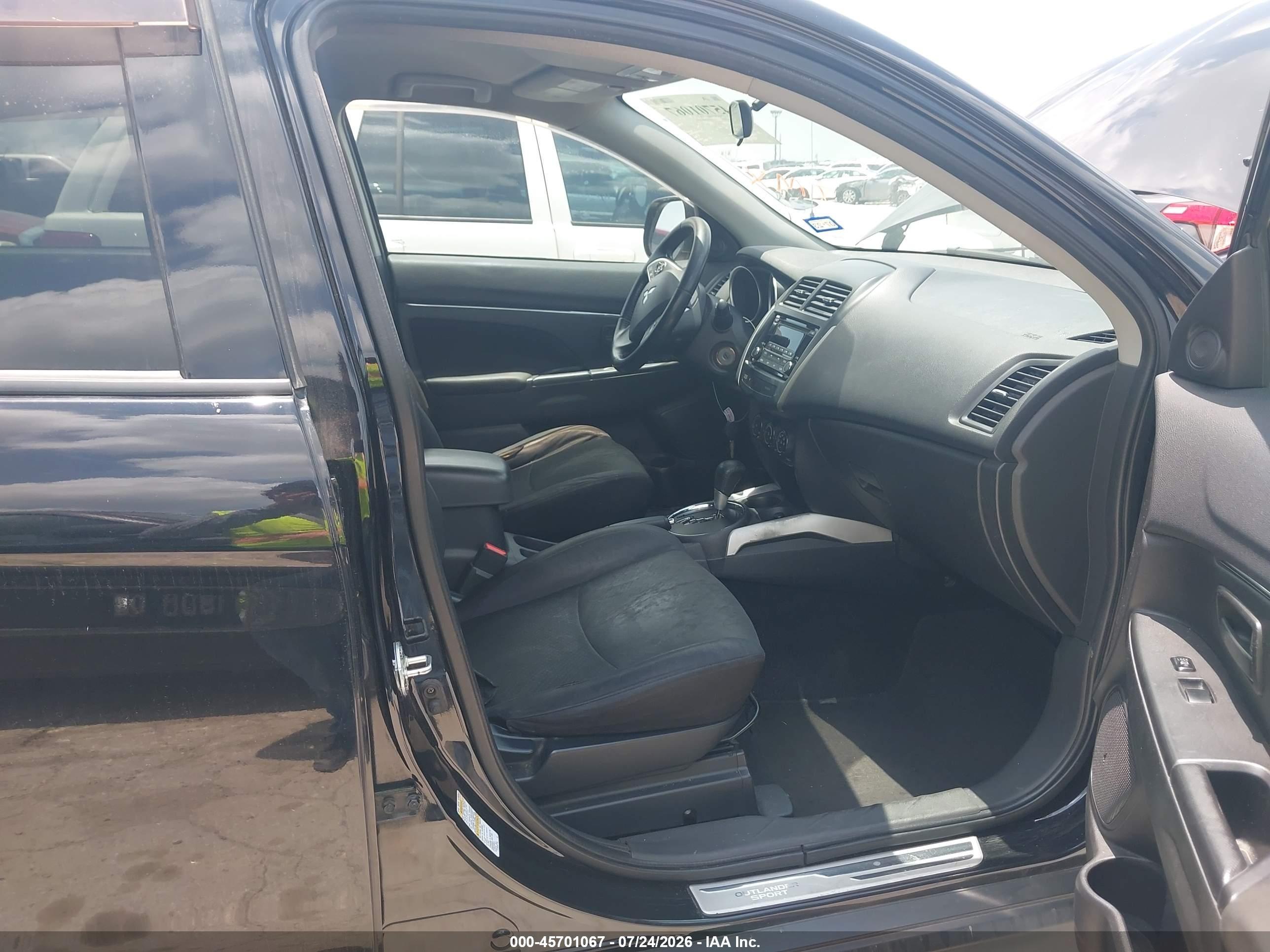 2014 Mitsubishi Outlander Sport Es Black vin: 4A4AP3AU3EE010995