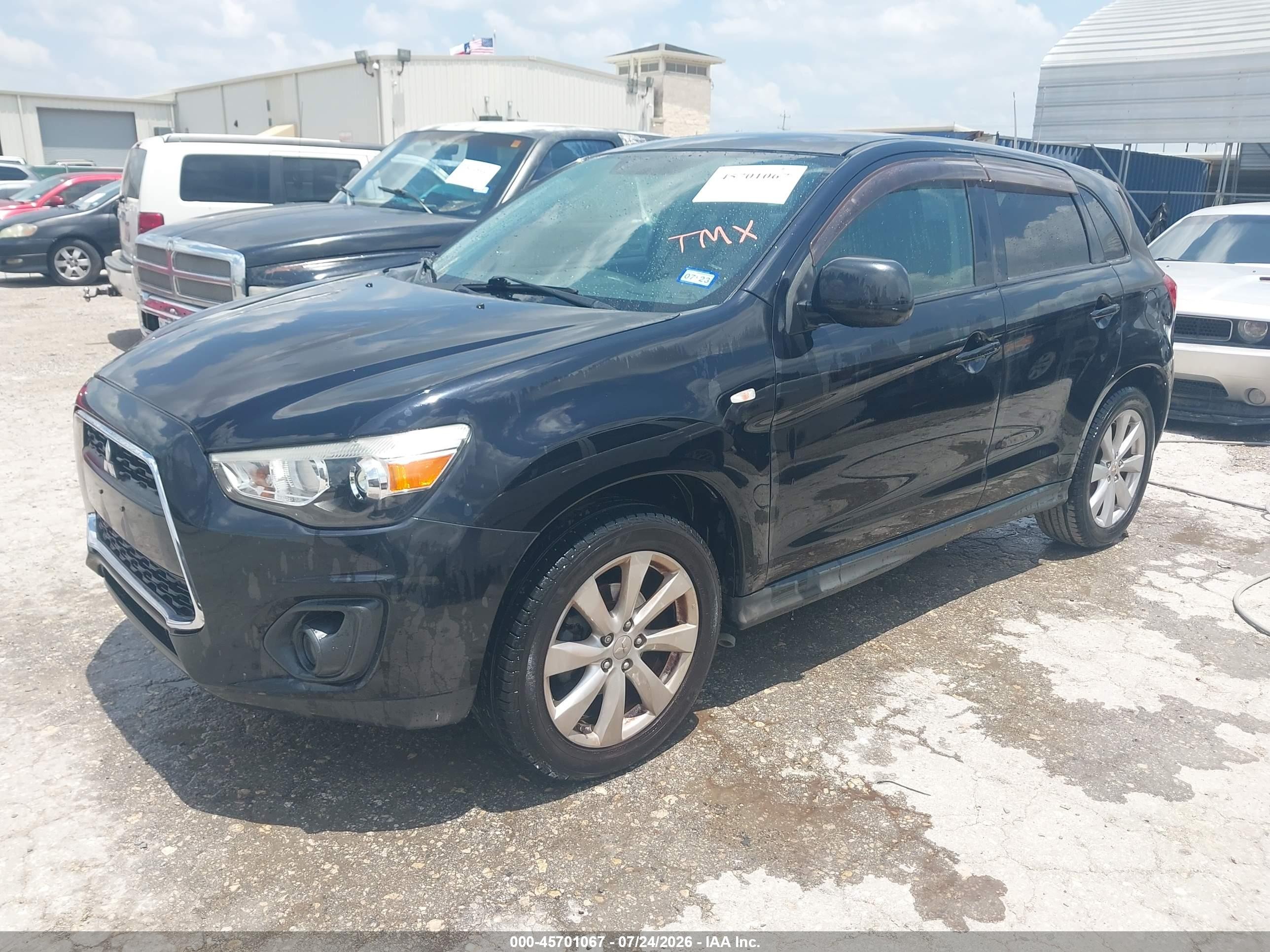 2014 Mitsubishi Outlander Sport Es Black vin: 4A4AP3AU3EE010995