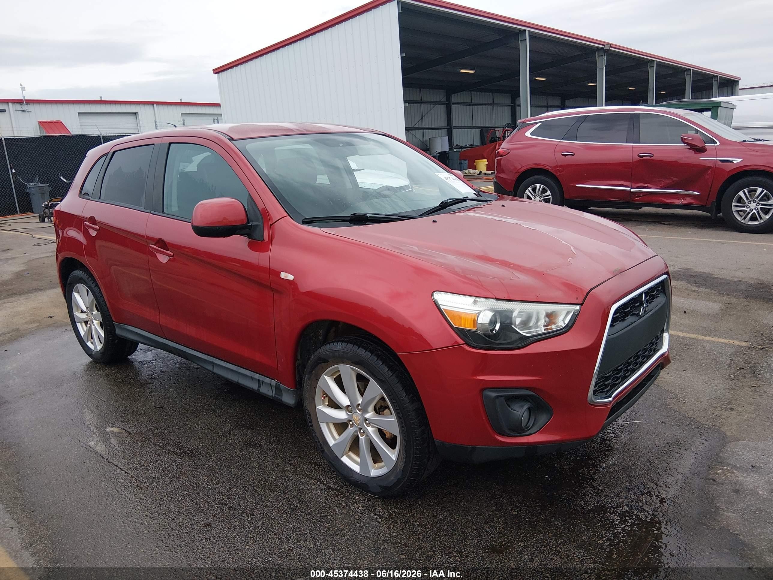 2014 Mitsubishi Outlander Sport Es Red vin: 4A4AP3AU3EE014304