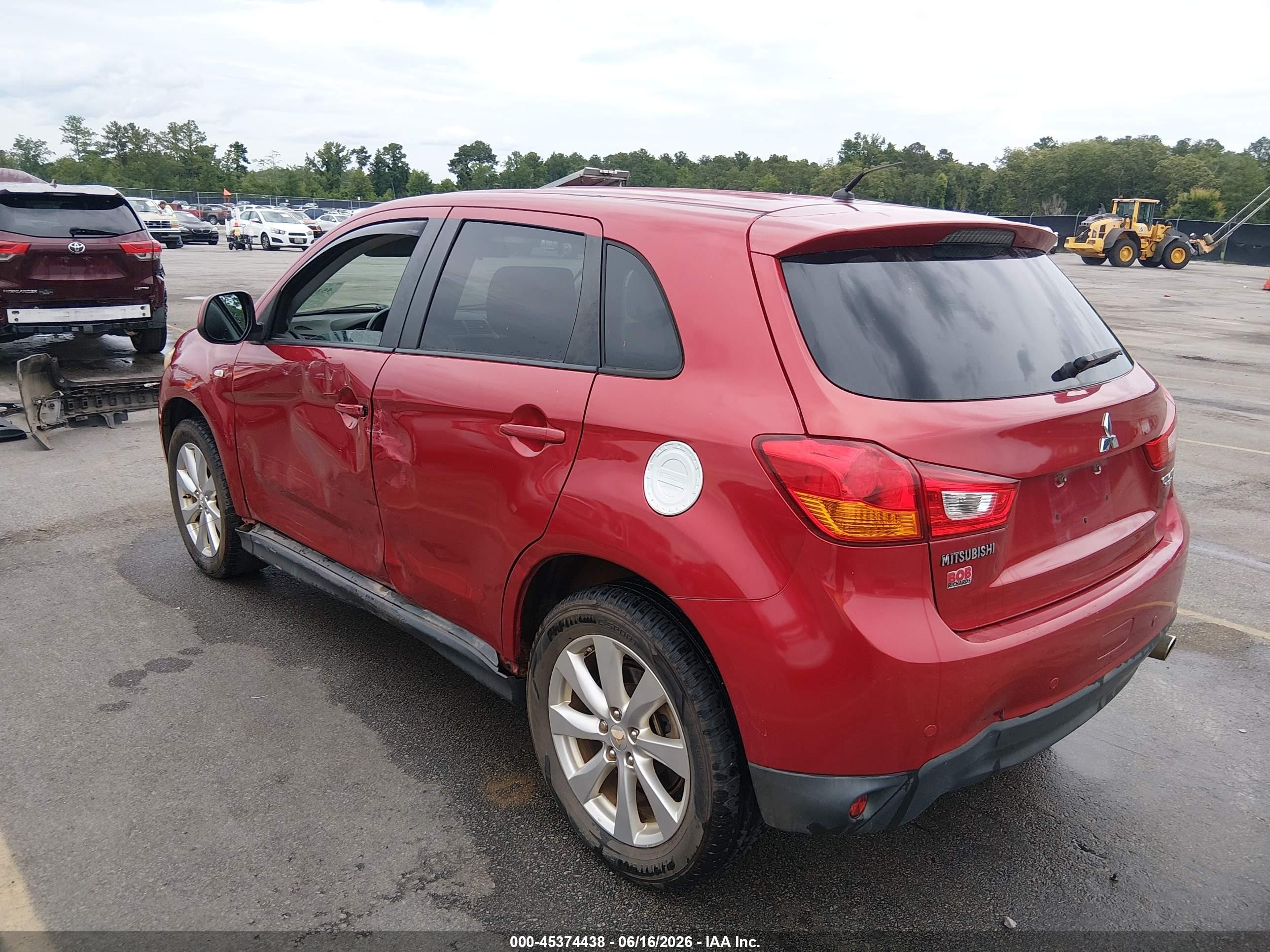 2014 Mitsubishi Outlander Sport Es Red vin: 4A4AP3AU3EE014304