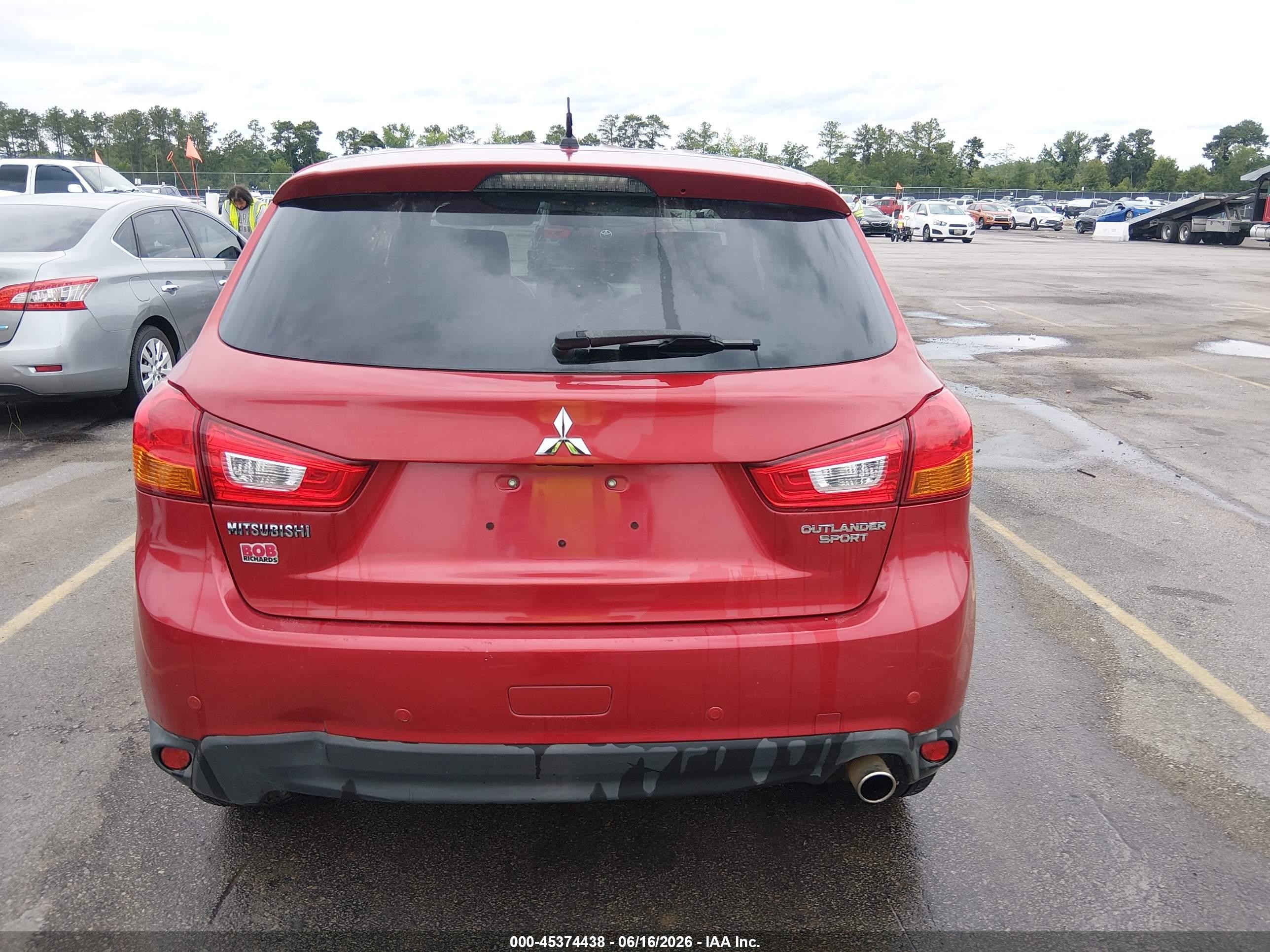 2014 Mitsubishi Outlander Sport Es Red vin: 4A4AP3AU3EE014304