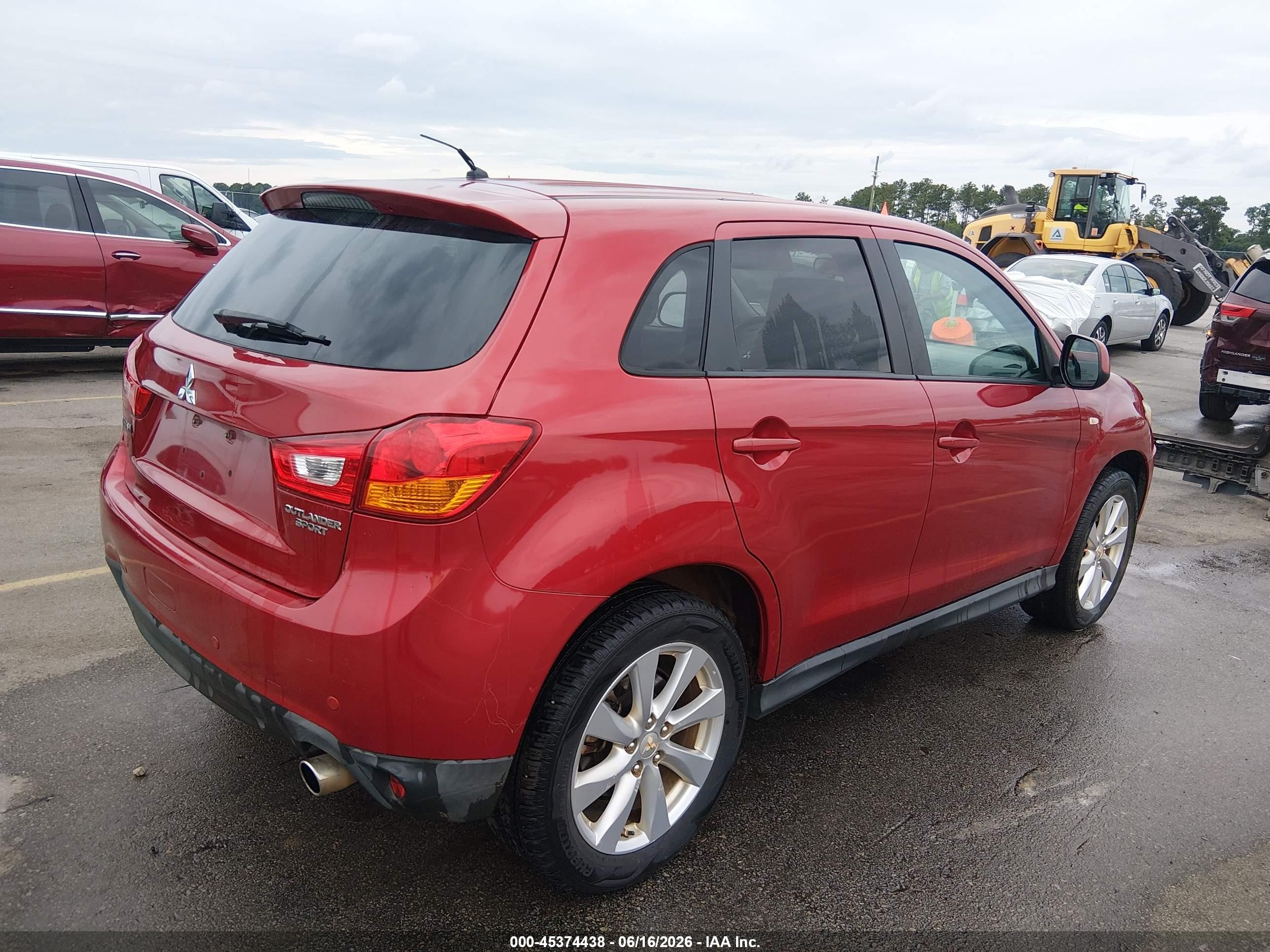 2014 Mitsubishi Outlander Sport Es Red vin: 4A4AP3AU3EE014304