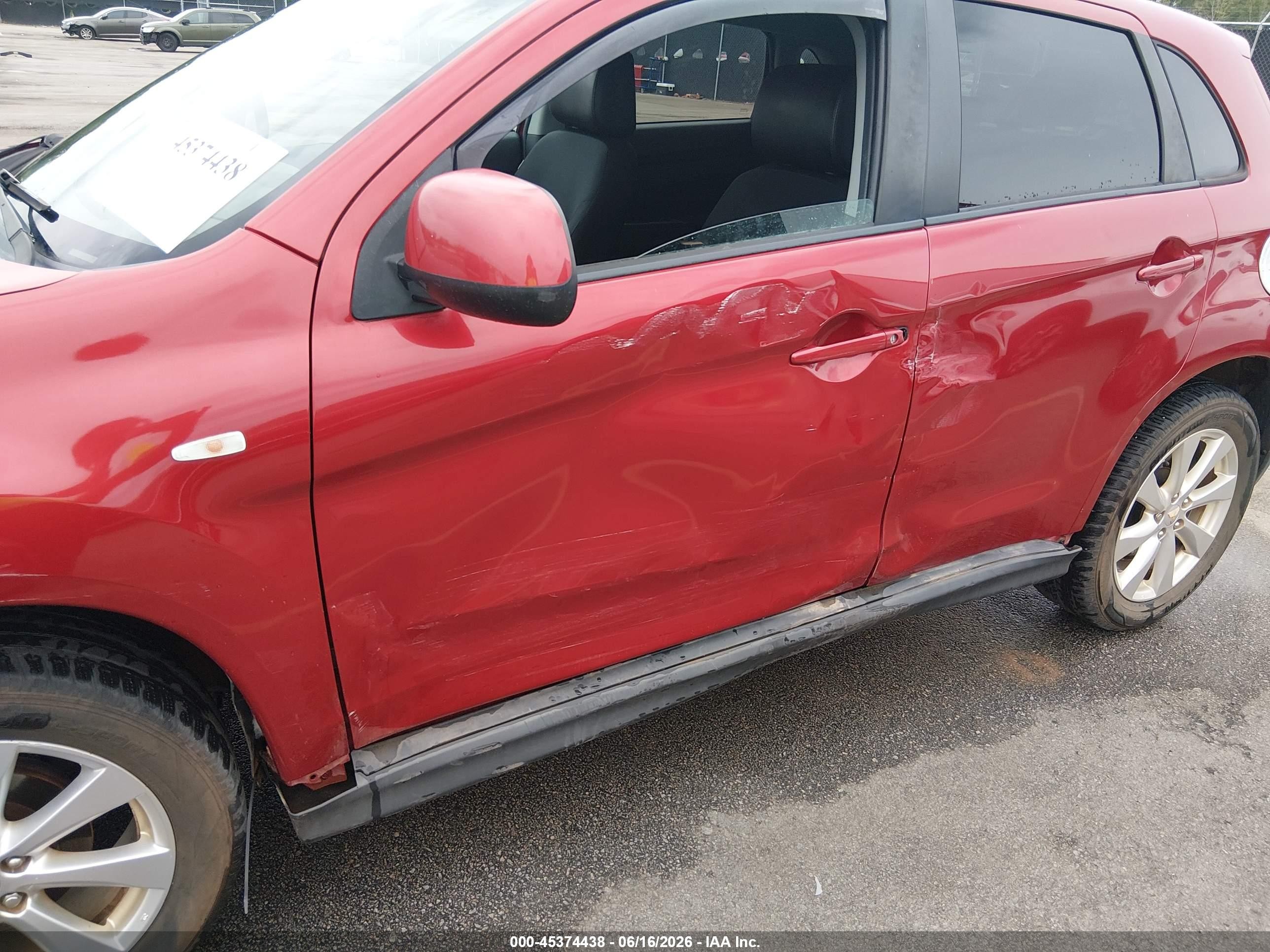 2014 Mitsubishi Outlander Sport Es Red vin: 4A4AP3AU3EE014304