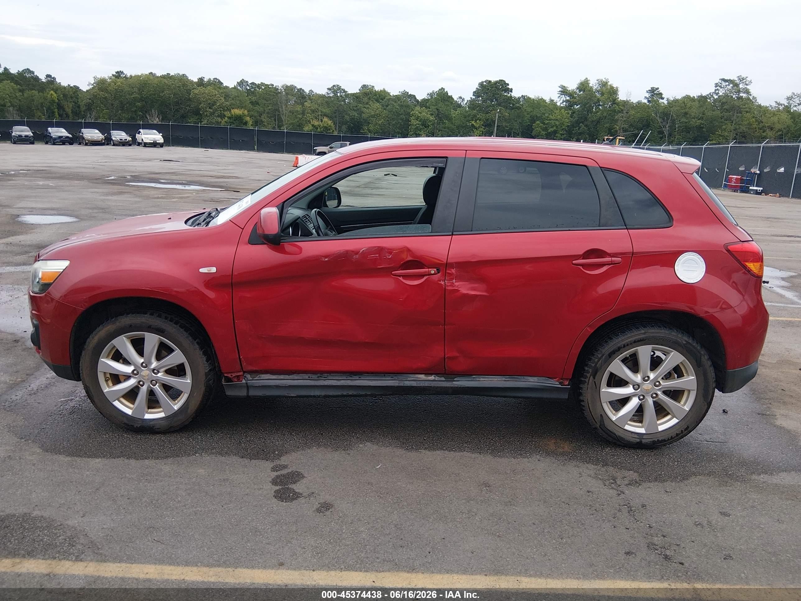 2014 Mitsubishi Outlander Sport Es Red vin: 4A4AP3AU3EE014304