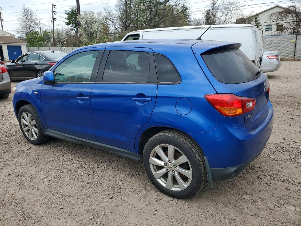 2015 Mitsubishi Outlander Sport Es Синий vin: 4A4AP3AU3FE017382