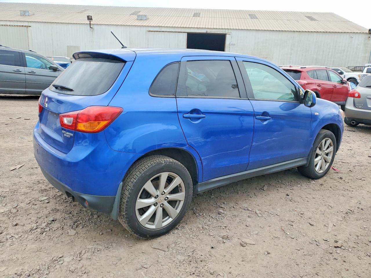 2015 Mitsubishi Outlander Sport Es Синий vin: 4A4AP3AU3FE017382
