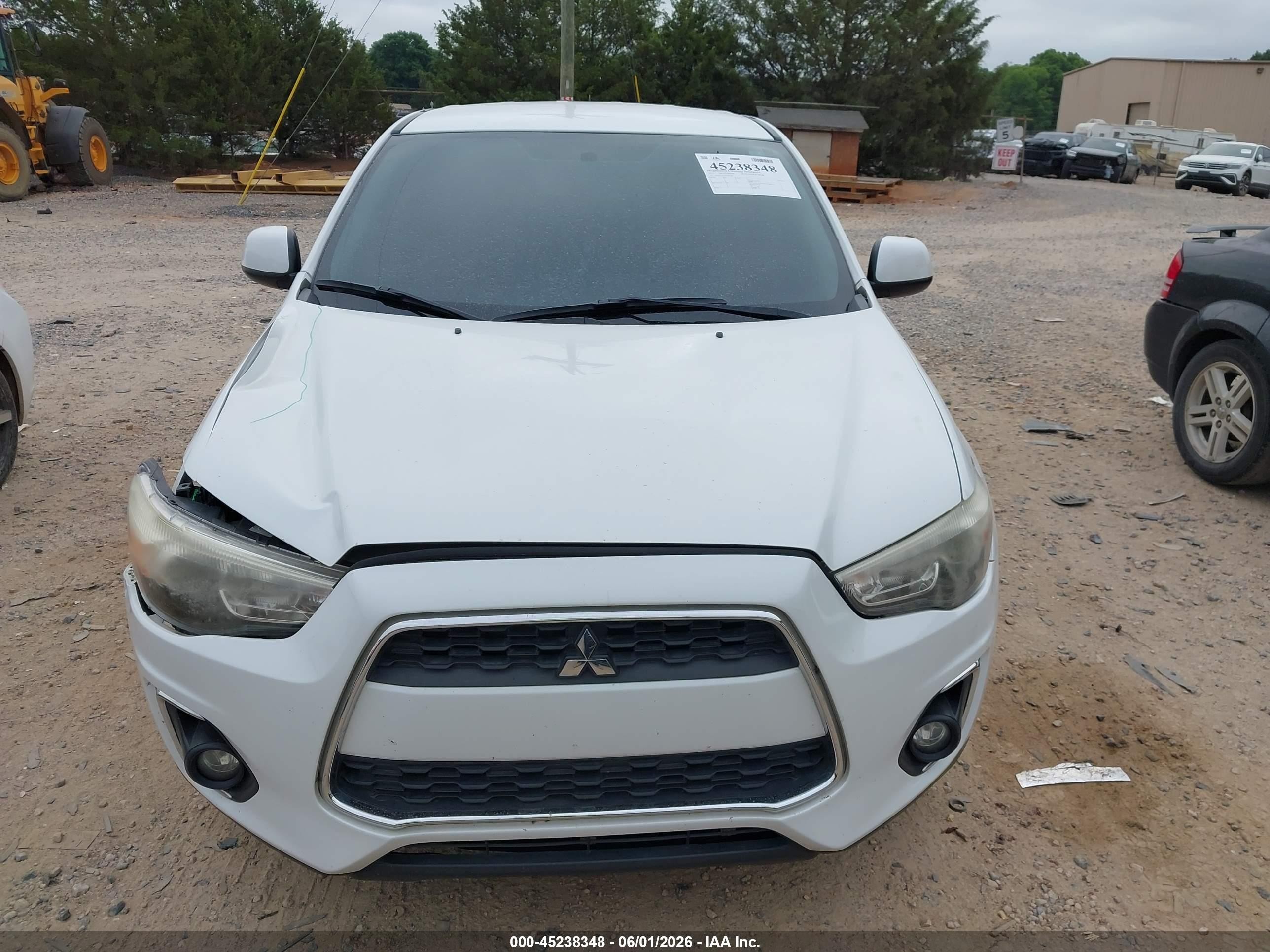 2015 Mitsubishi Outlander Sport Es White vin: 4A4AP3AU3FE021867