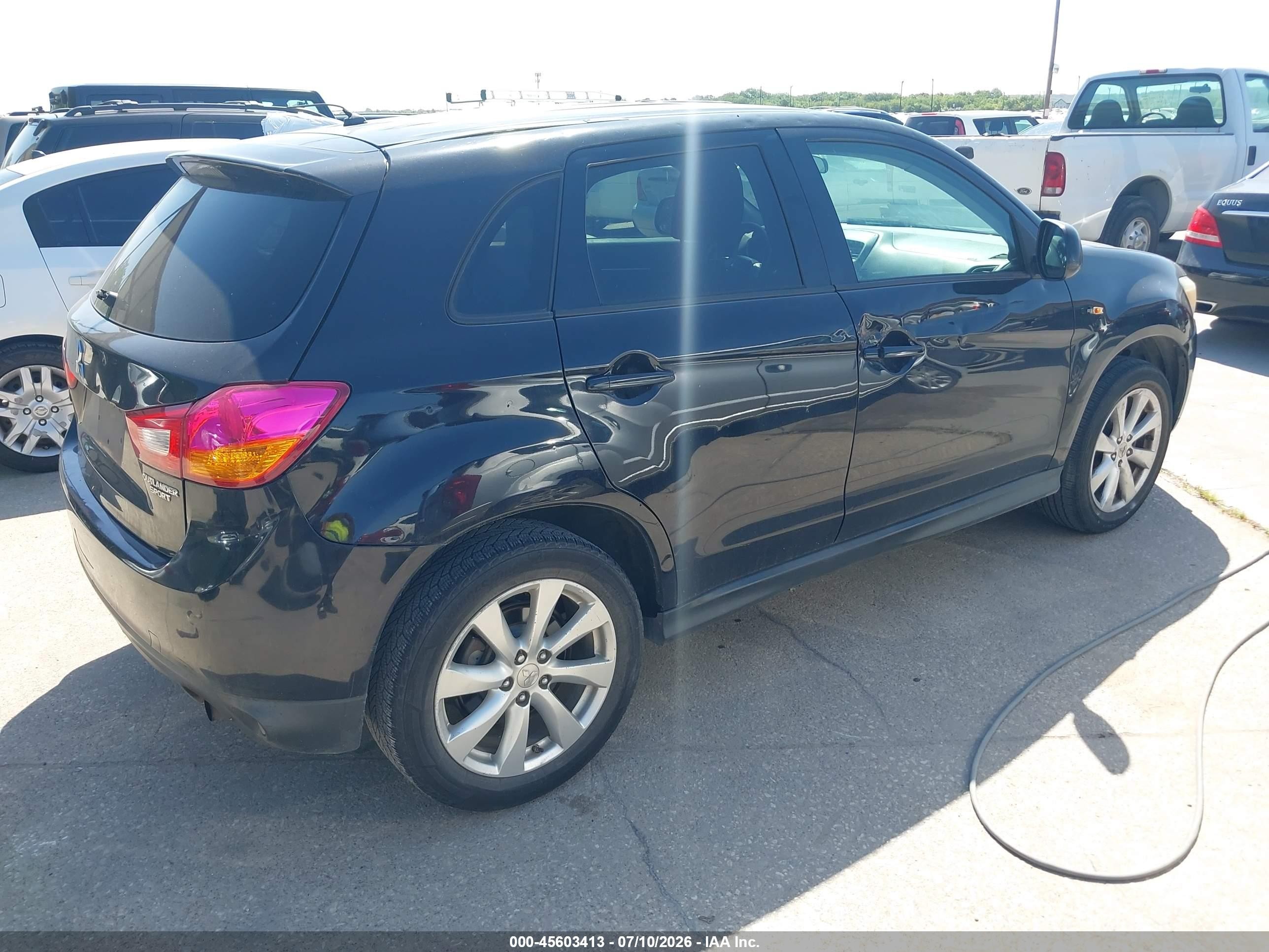 2015 Mitsubishi Outlander Sport Es Black vin: 4A4AP3AU3FE025501