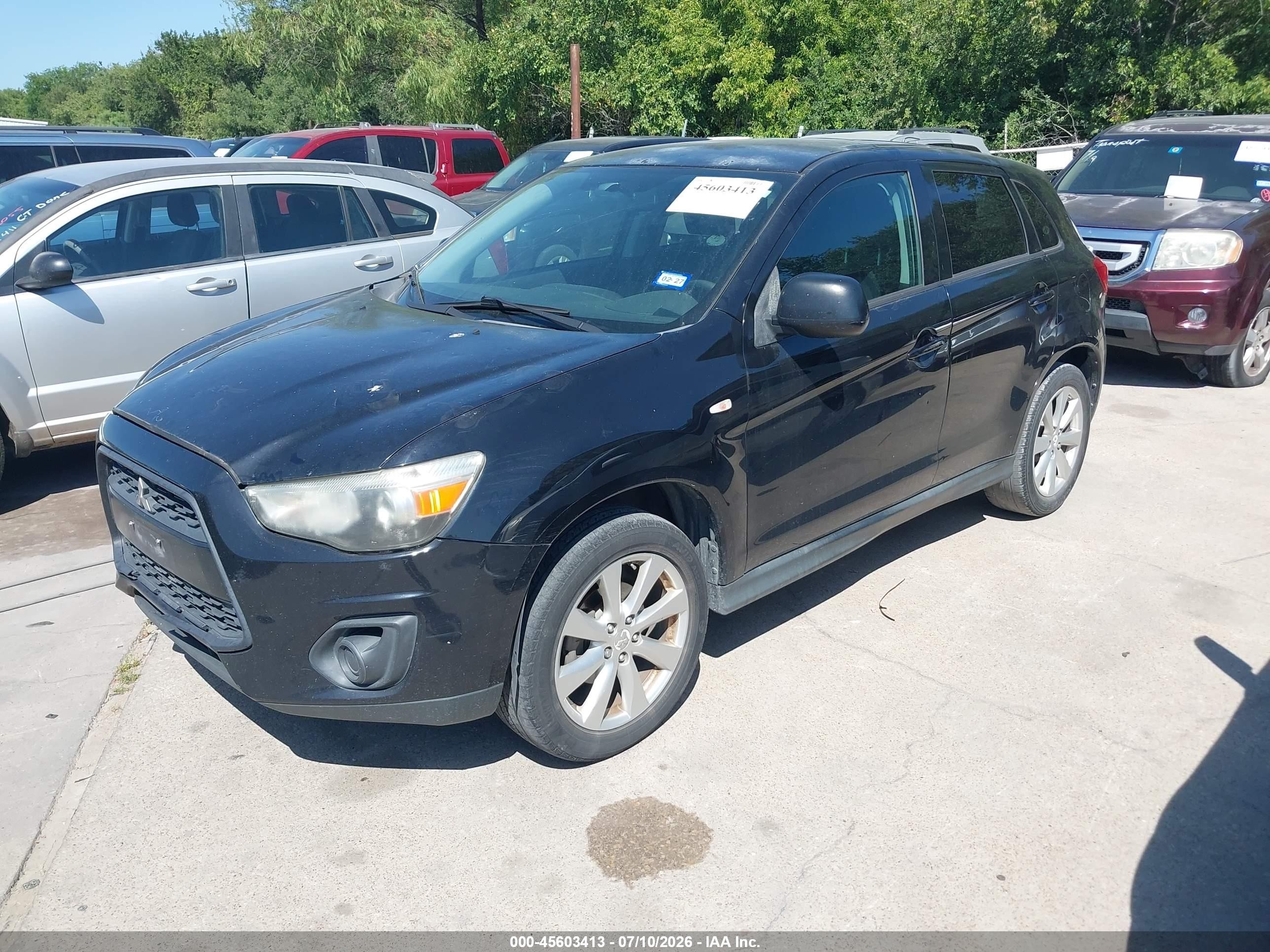 2015 Mitsubishi Outlander Sport Es Black vin: 4A4AP3AU3FE025501