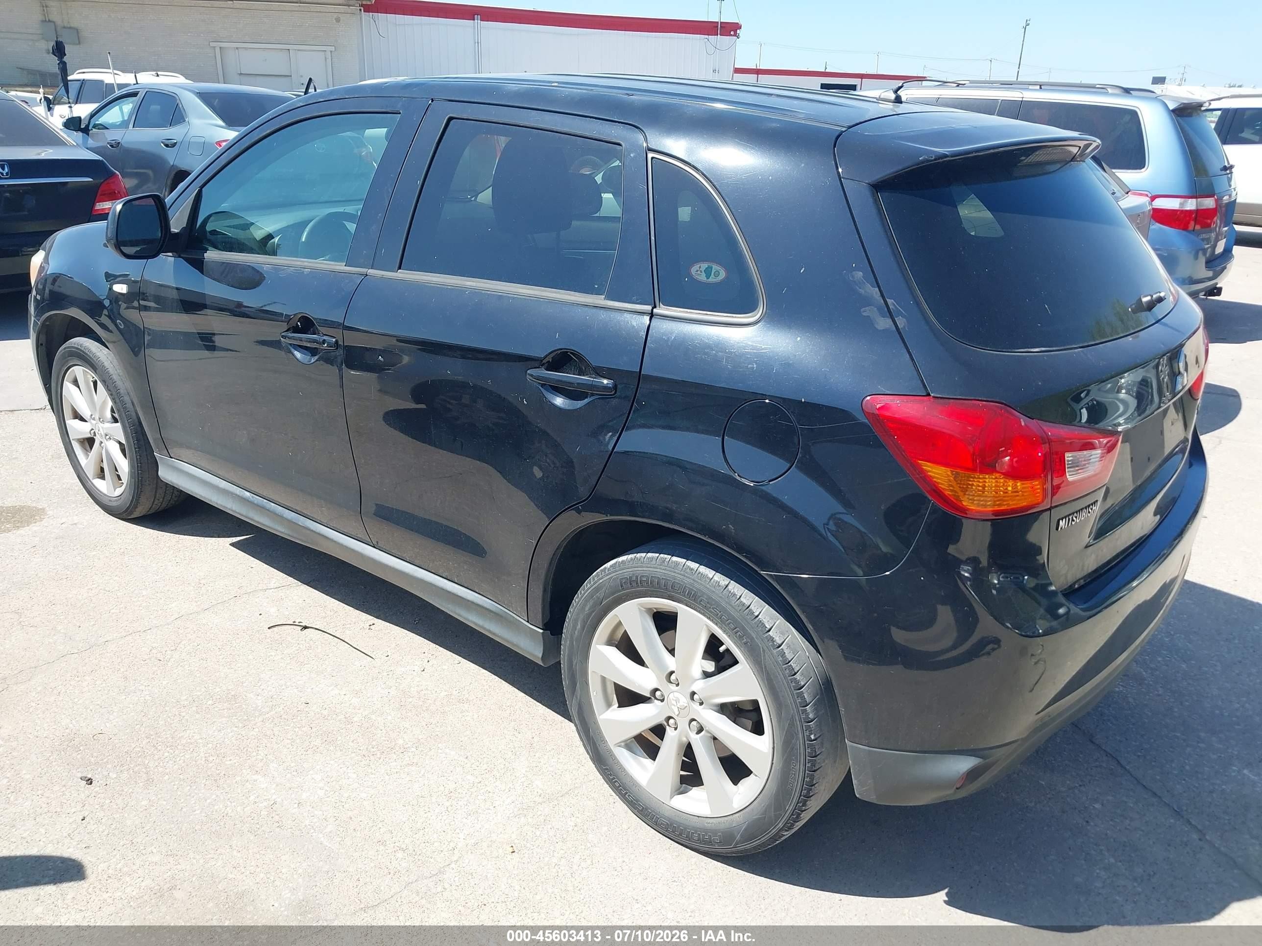 2015 Mitsubishi Outlander Sport Es Black vin: 4A4AP3AU3FE025501
