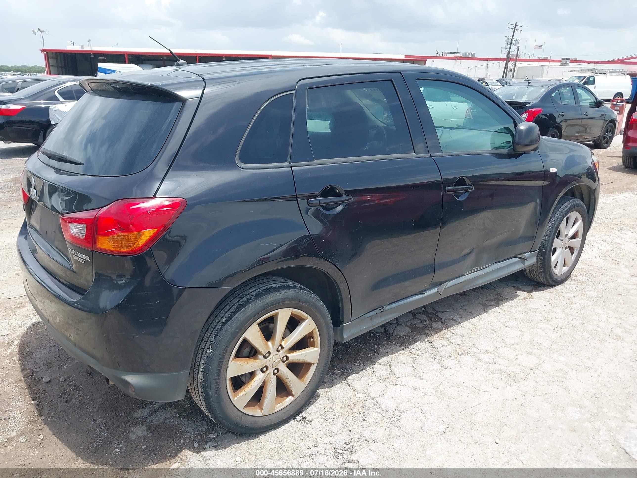 2015 Mitsubishi Outlander Sport Es Black vin: 4A4AP3AU3FE044887