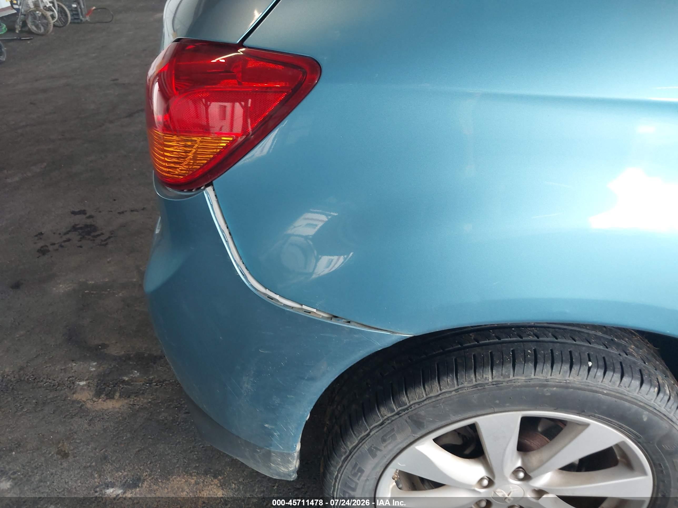 2013 Mitsubishi Outlander Sport Es Blue vin: 4A4AP3AU4DE008896