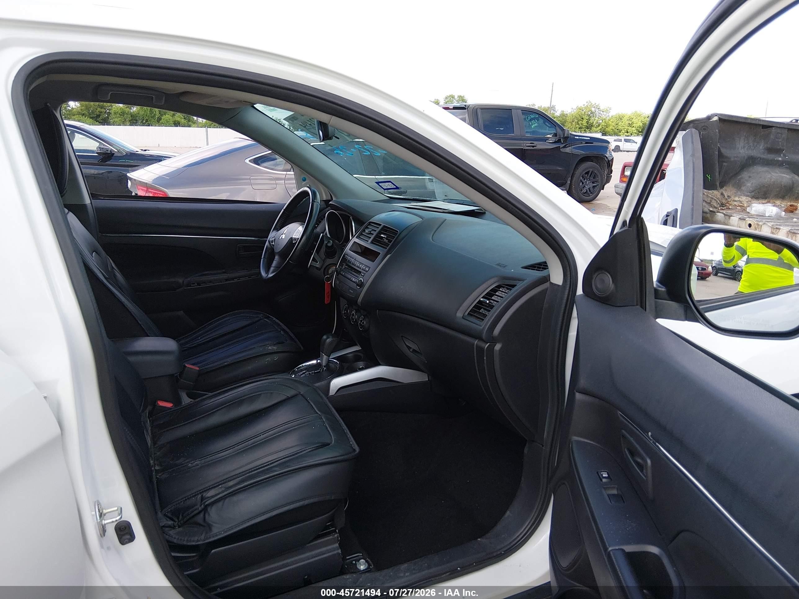 2013 Mitsubishi Outlander Sport Es White vin: 4A4AP3AU4DE013029