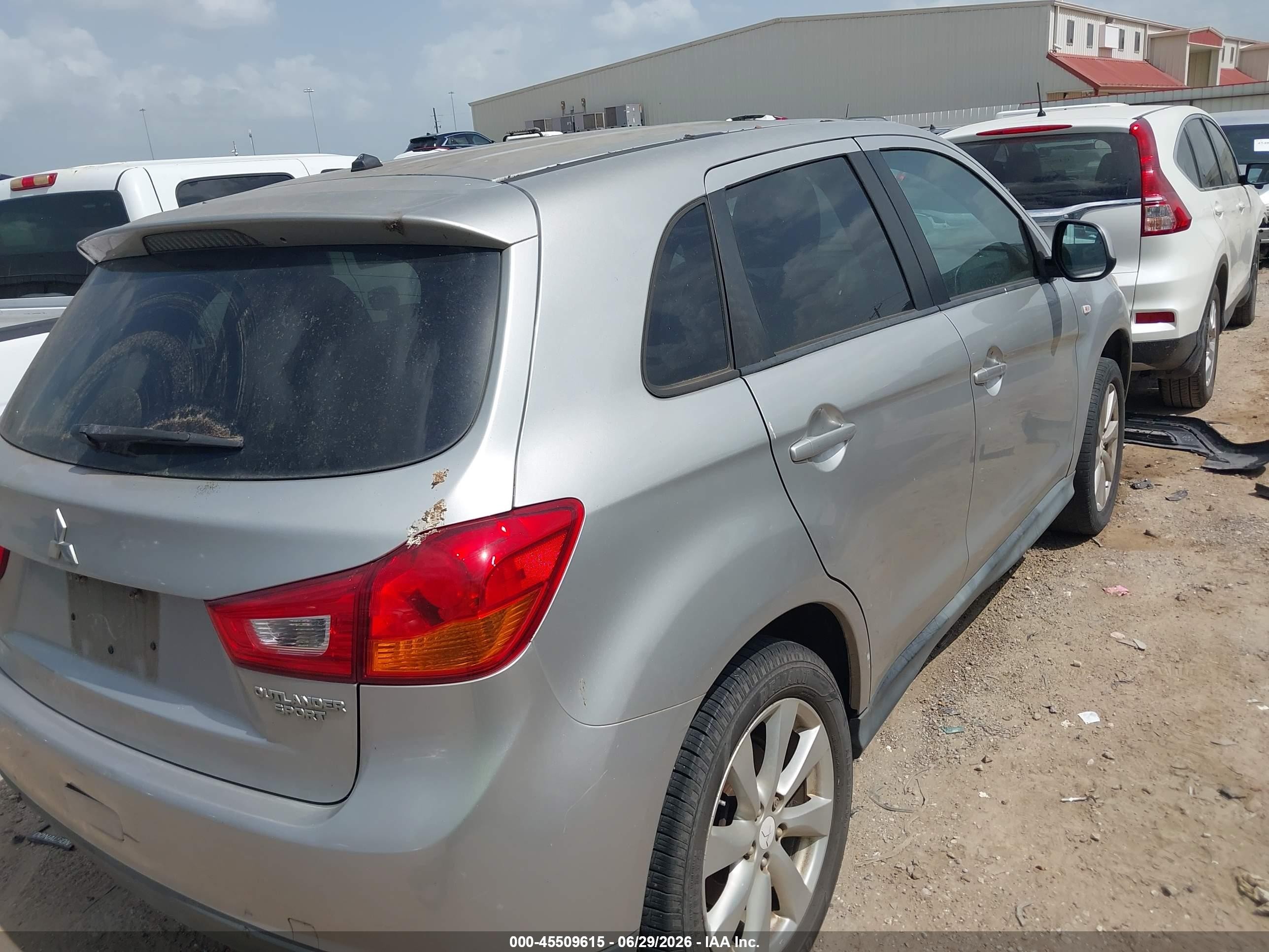 2013 Mitsubishi Outlander Sport Es Silver vin: 4A4AP3AU4DE019557
