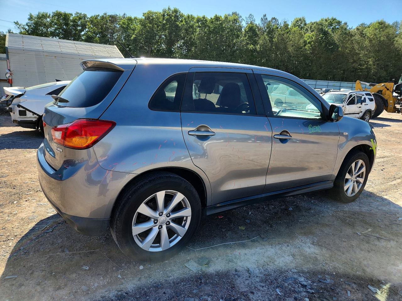 2014 Mitsubishi Outlander Sport Es Gray vin: 4A4AP3AU4EE010424