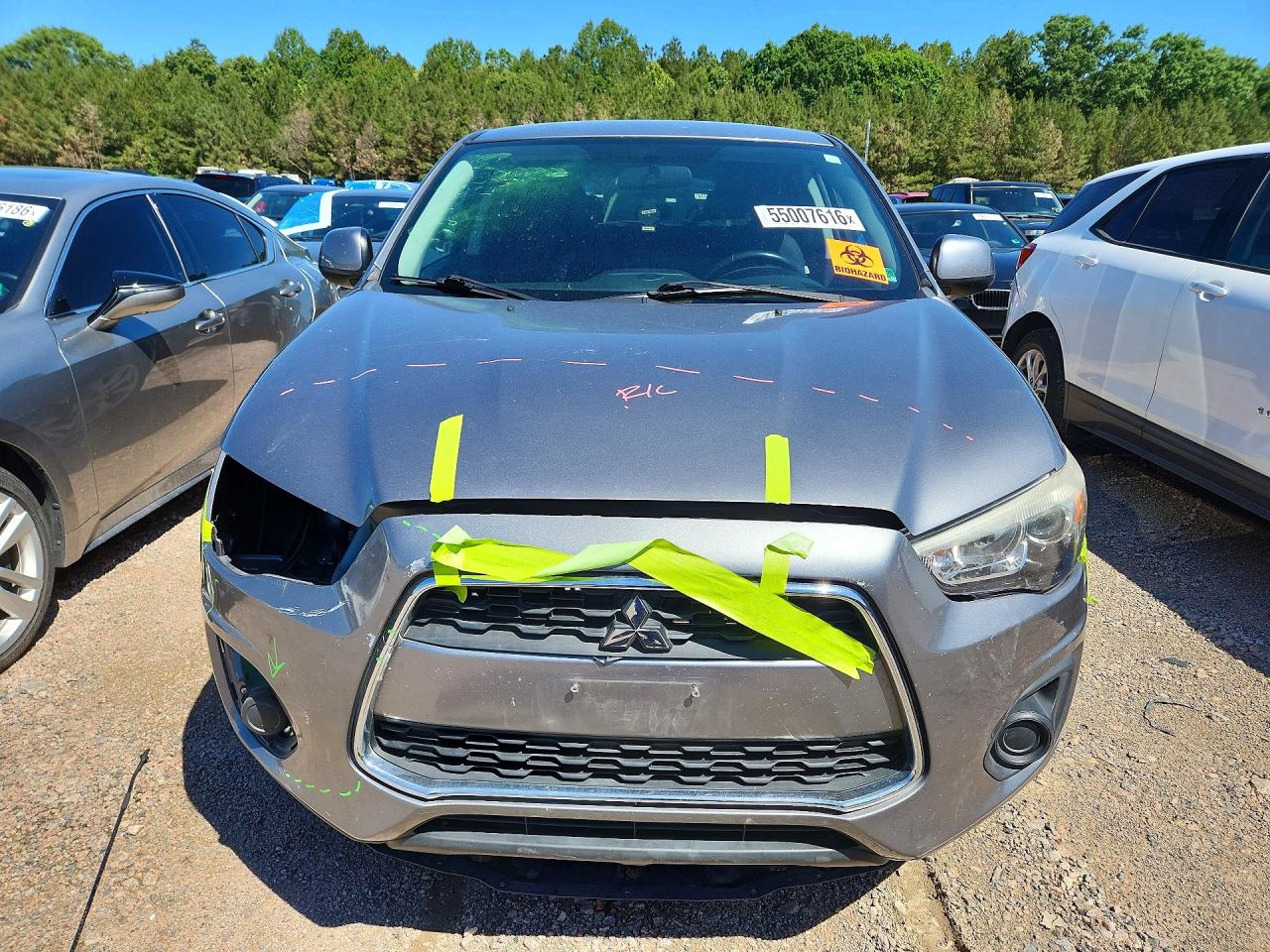 2014 Mitsubishi Outlander Sport Es Gray vin: 4A4AP3AU4EE010424