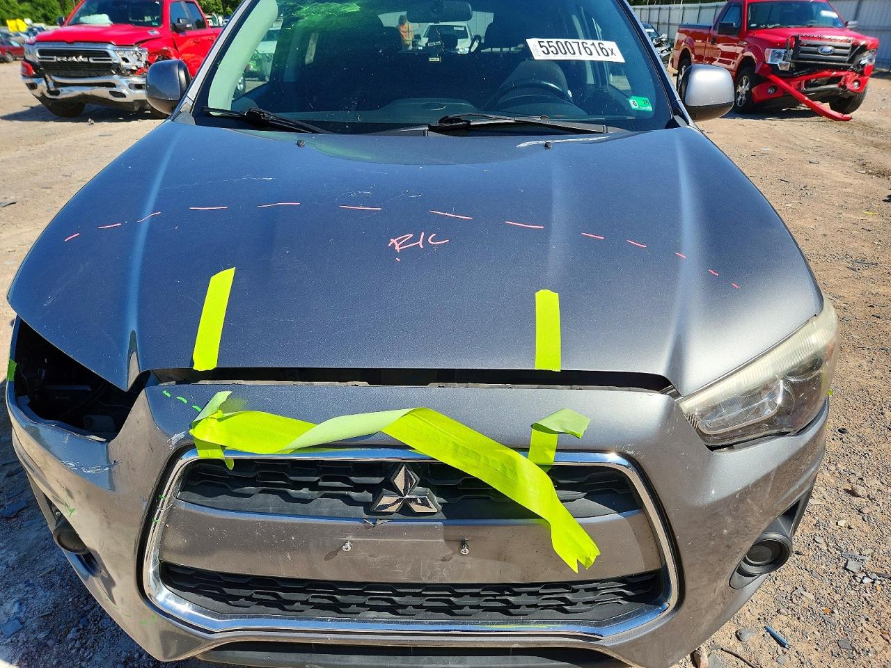 2014 Mitsubishi Outlander Sport Es Gray vin: 4A4AP3AU4EE010424