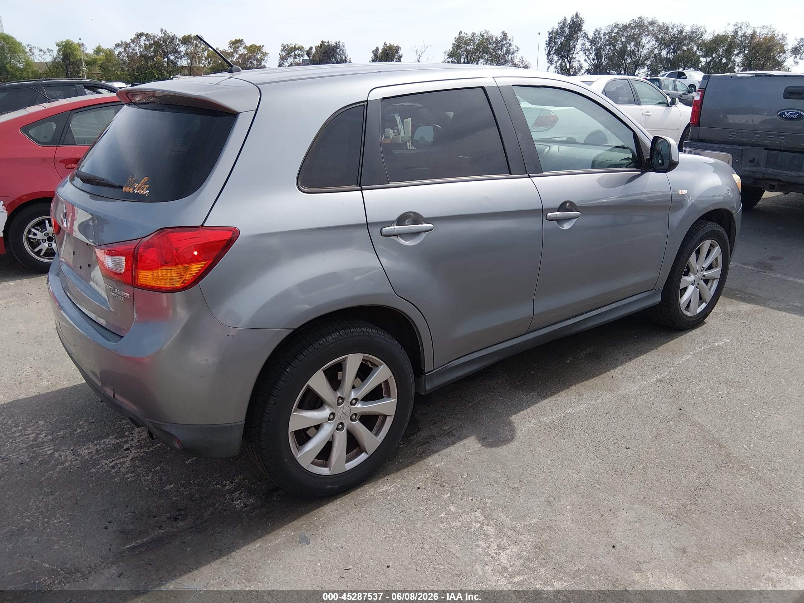 2014 Mitsubishi Outlander Sport Es Silver vin: 4A4AP3AU4EE013663