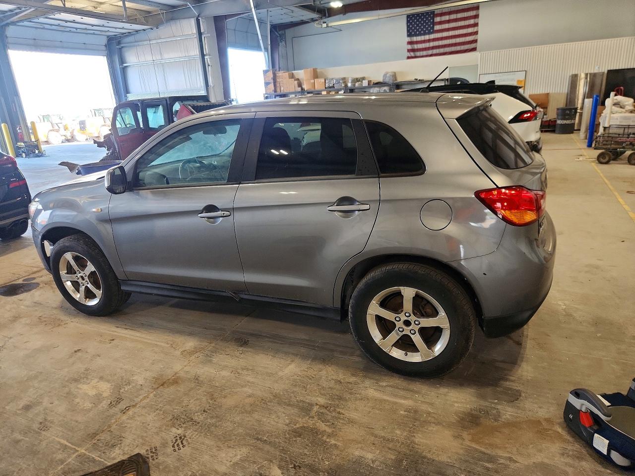 2014 Mitsubishi Outlander Sport Es Gray vin: 4A4AP3AU4EE023058