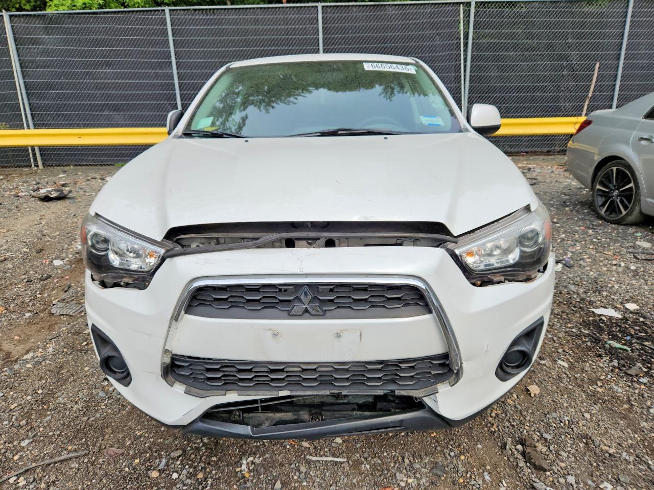 2014 Mitsubishi Outlander Sport Es White vin: 4A4AP3AU4EE023254