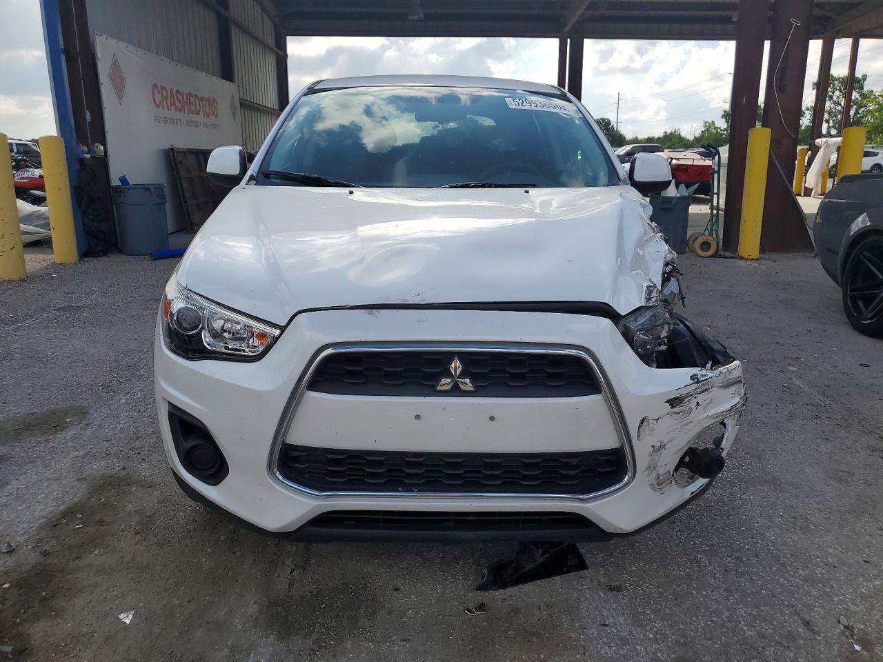 2014 Mitsubishi Outlander Sport Es White vin: 4A4AP3AU4EE027031