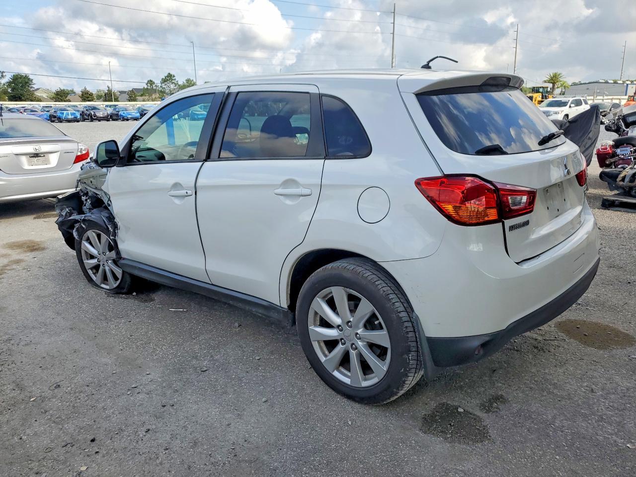2014 Mitsubishi Outlander Sport Es White vin: 4A4AP3AU4EE027031