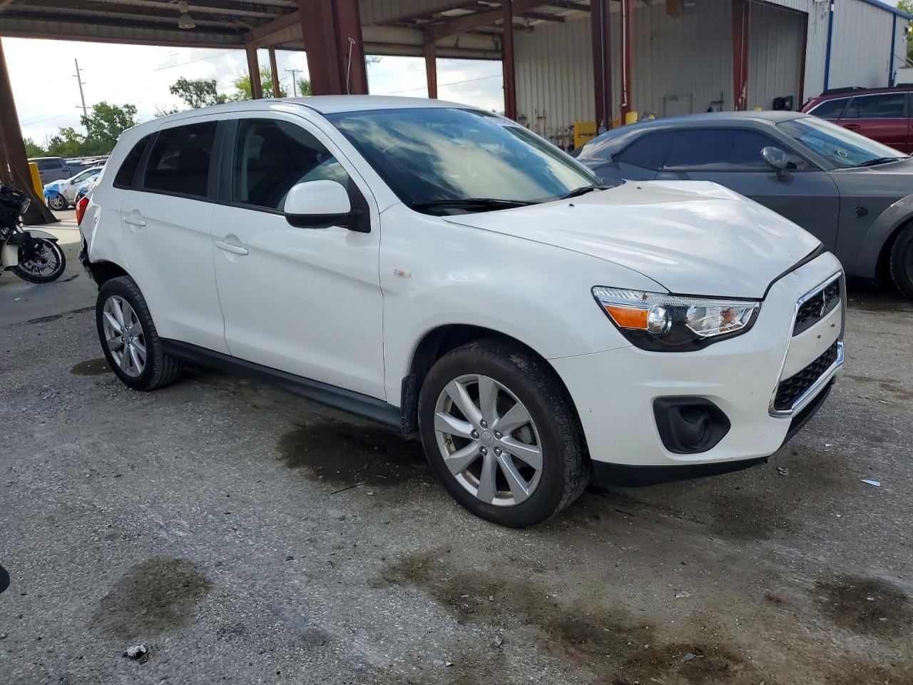 2014 Mitsubishi Outlander Sport Es White vin: 4A4AP3AU4EE027031