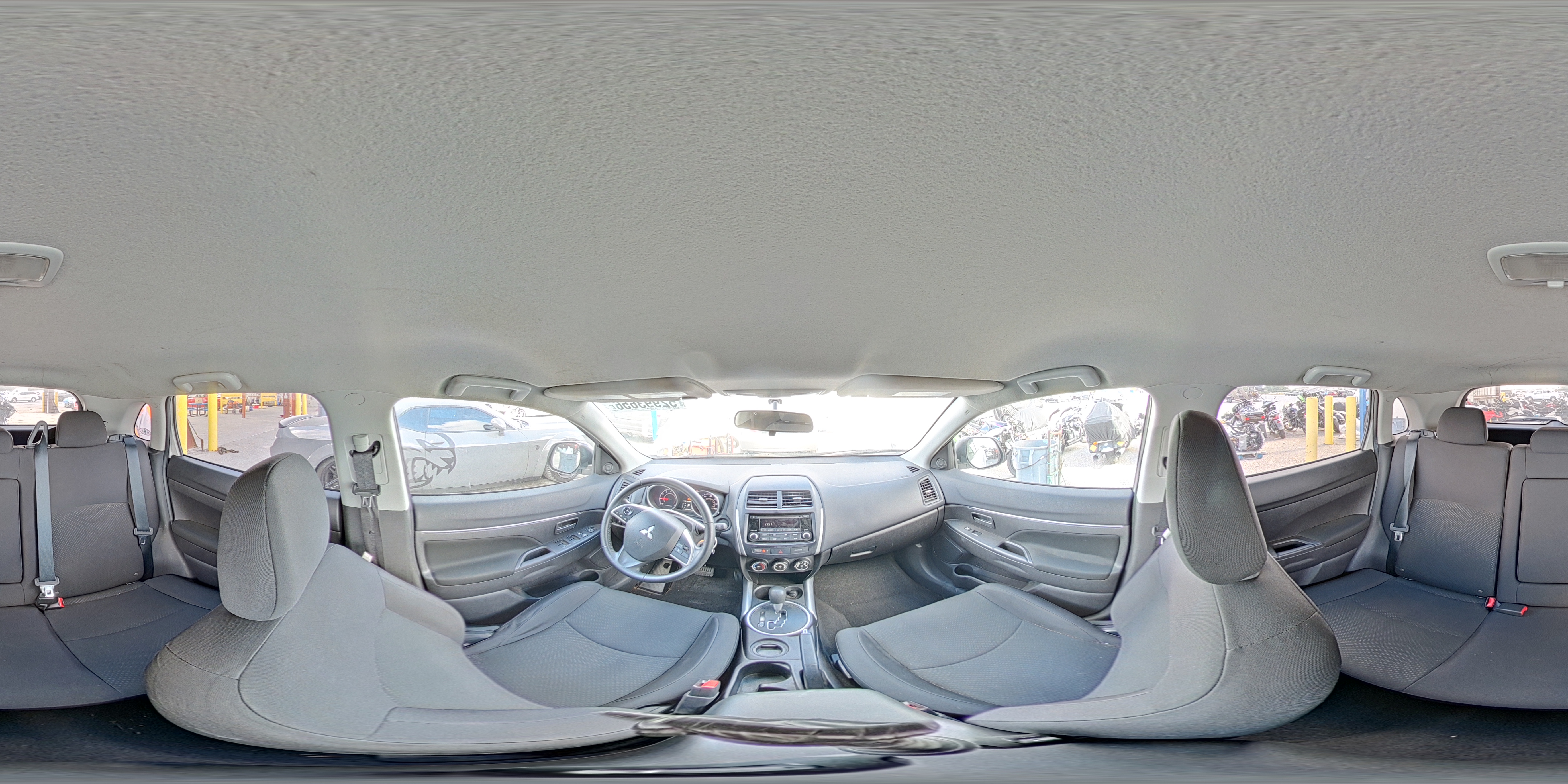 2014 Mitsubishi Outlander Sport Es White vin: 4A4AP3AU4EE027031