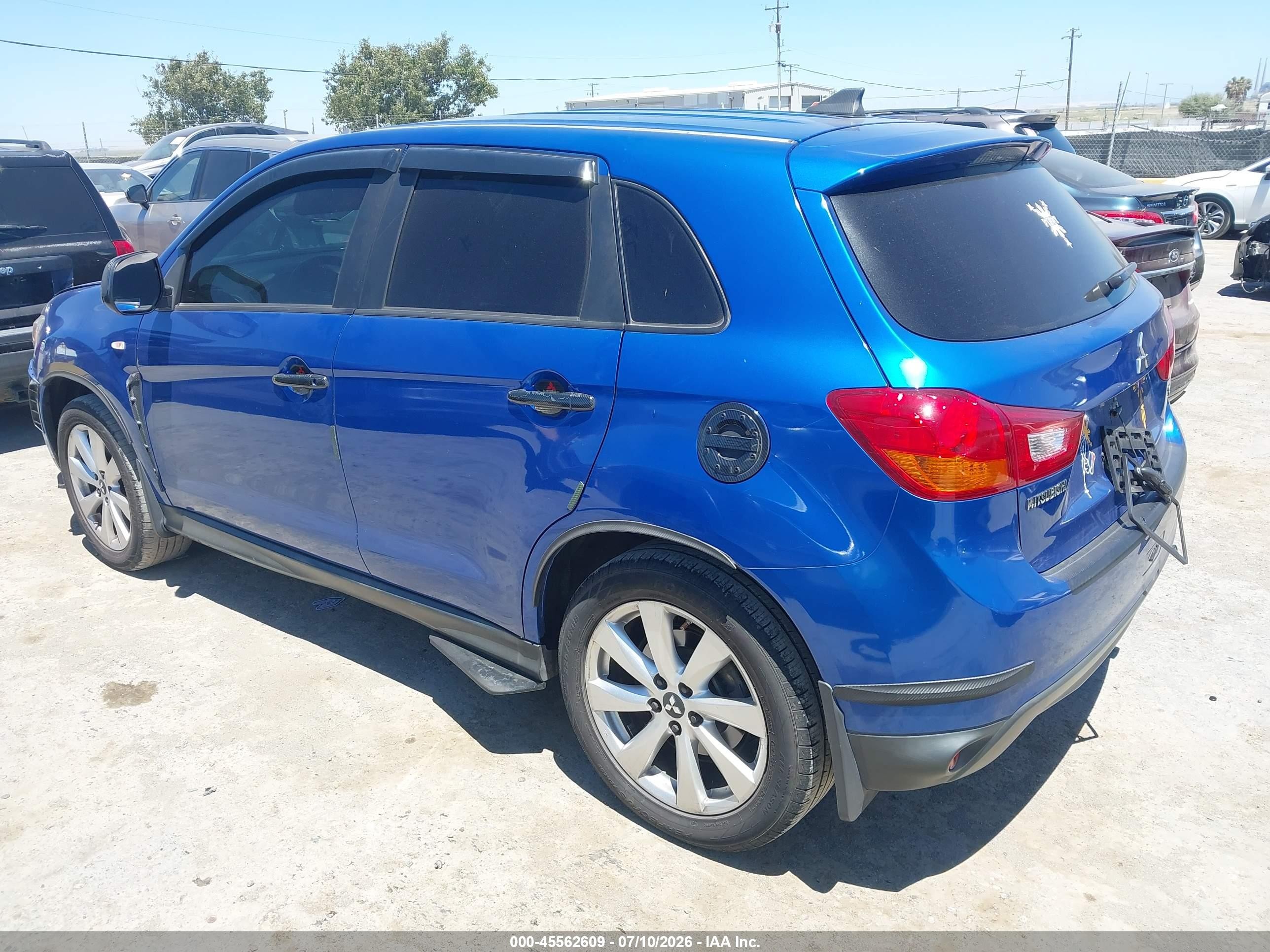 2015 Mitsubishi Outlander Sport Es Blue vin: 4A4AP3AU4FE002079