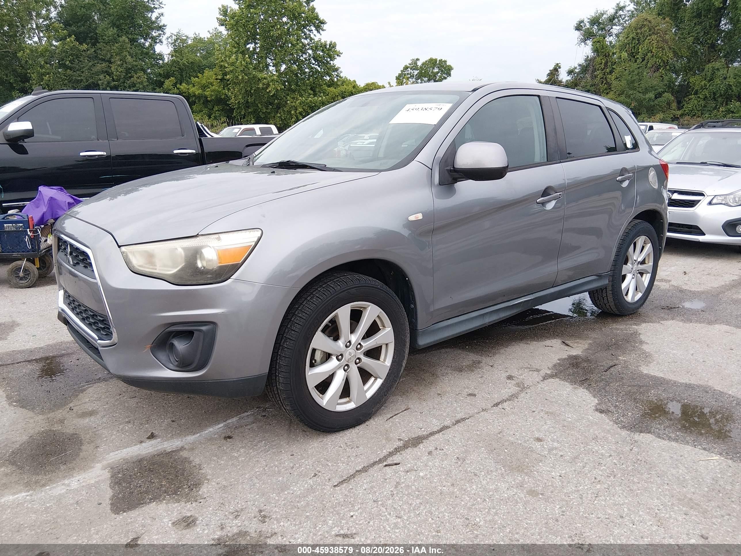 2015 Mitsubishi Outlander Sport Es Gray vin: 4A4AP3AU4FE005869