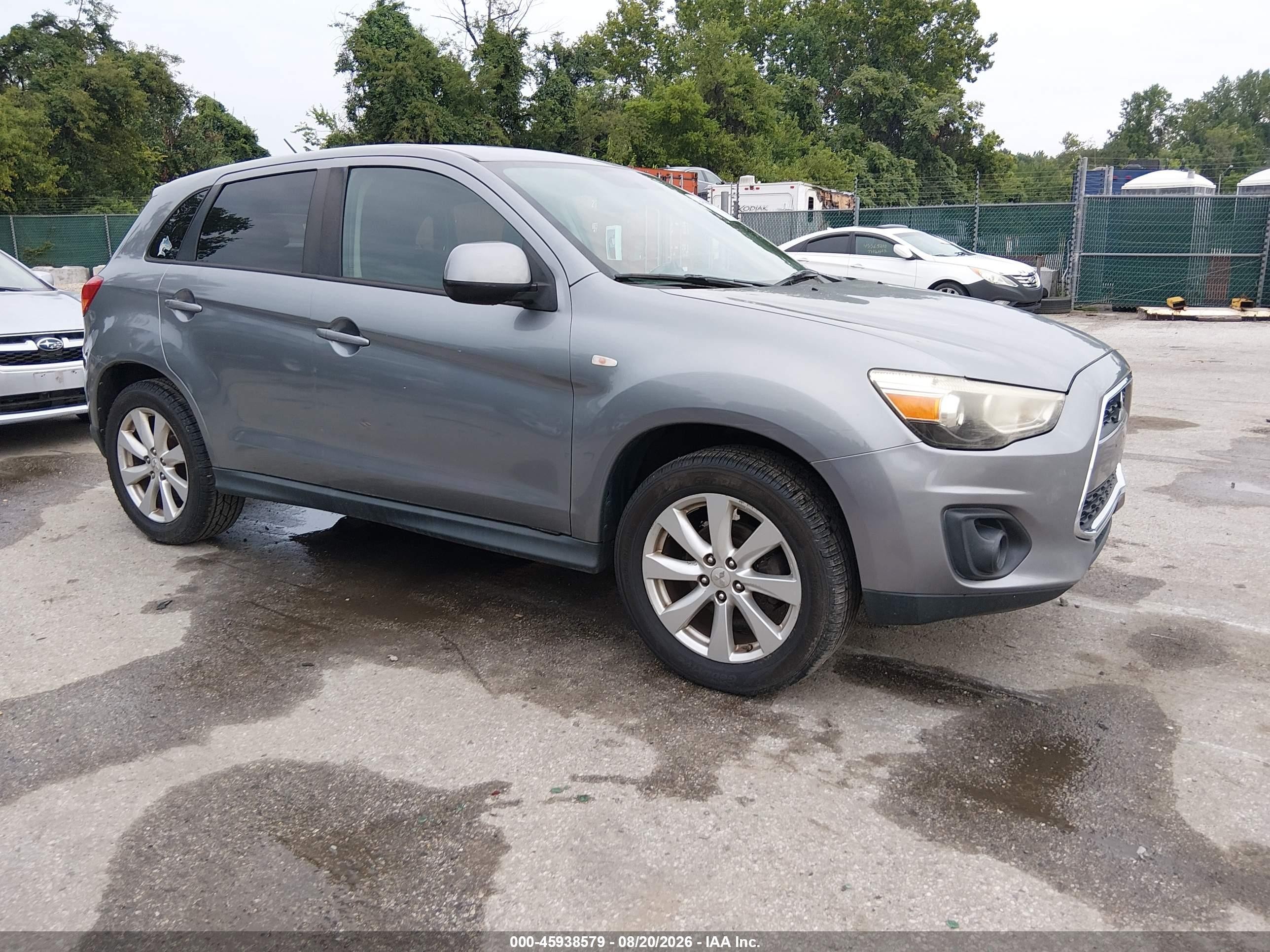 2015 Mitsubishi Outlander Sport Es Gray vin: 4A4AP3AU4FE005869