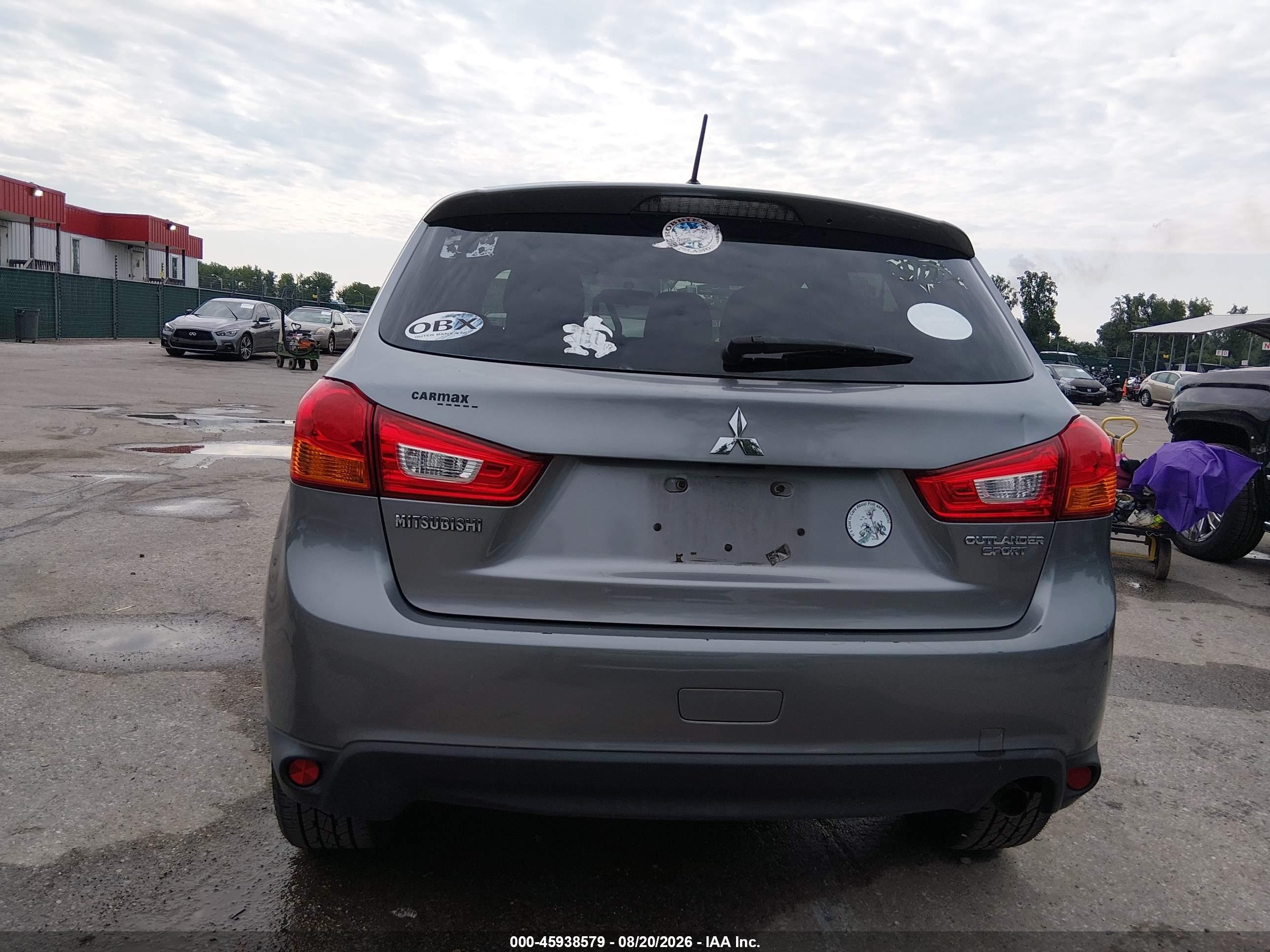 2015 Mitsubishi Outlander Sport Es Gray vin: 4A4AP3AU4FE005869