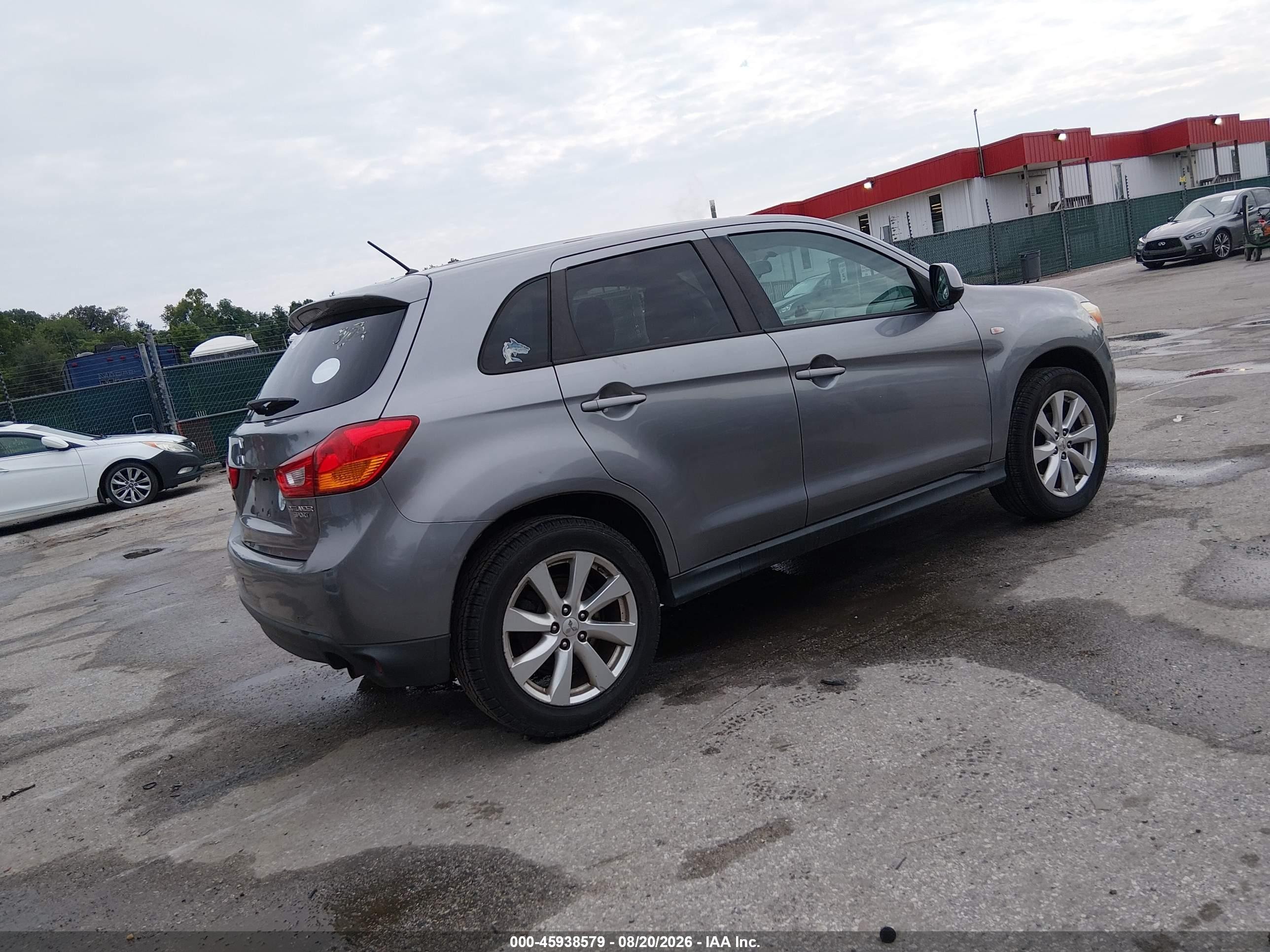 2015 Mitsubishi Outlander Sport Es Gray vin: 4A4AP3AU4FE005869