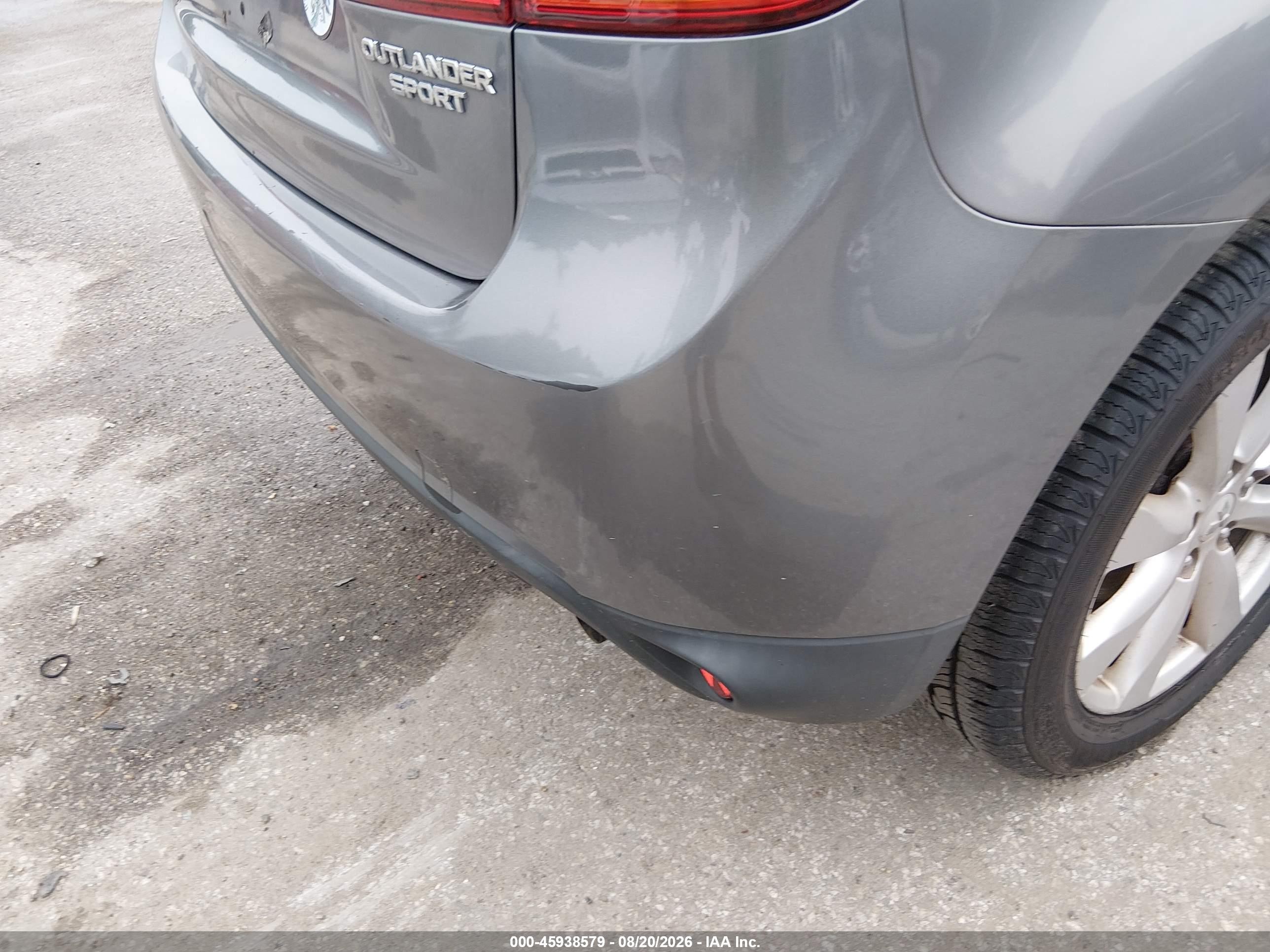 2015 Mitsubishi Outlander Sport Es Gray vin: 4A4AP3AU4FE005869