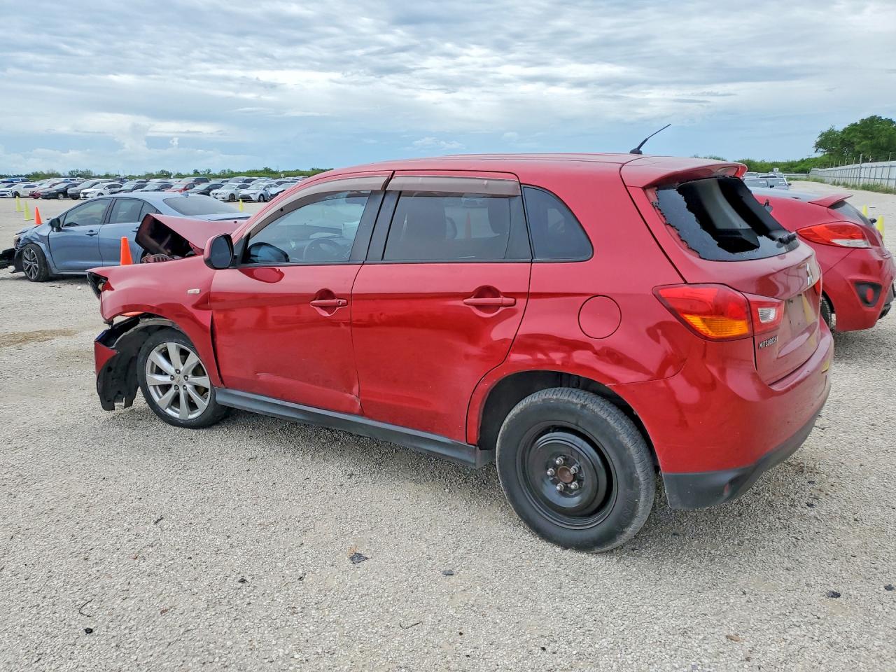 2015 Mitsubishi Outlander Sport Es Red vin: 4A4AP3AU4FE021182