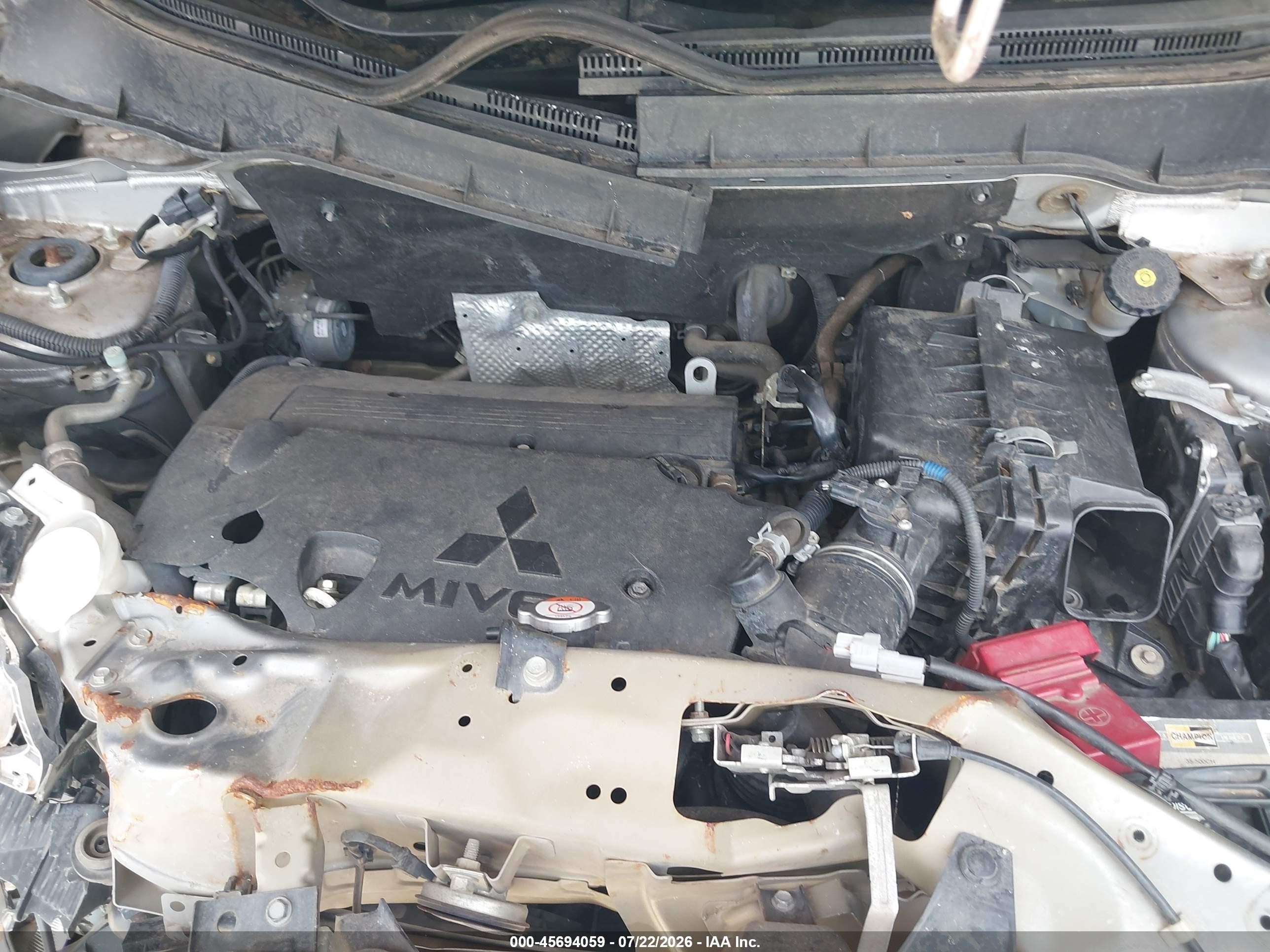 2015 Mitsubishi Outlander Sport Es Серебряный vin: 4A4AP3AU4FE023546