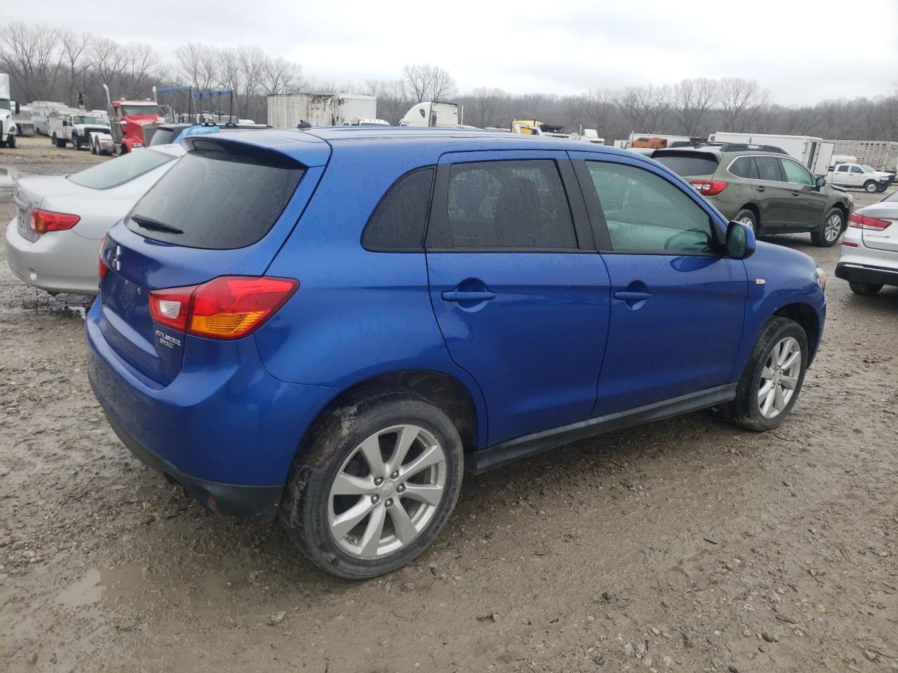 2015 Mitsubishi Outlander Sport Es Blue vin: 4A4AP3AU4FE032568
