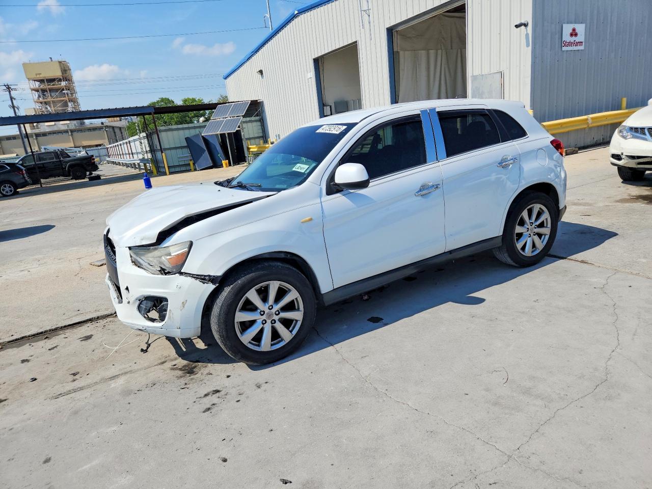 2015 Mitsubishi Outlander Sport Es White vin: 4A4AP3AU4FE034918
